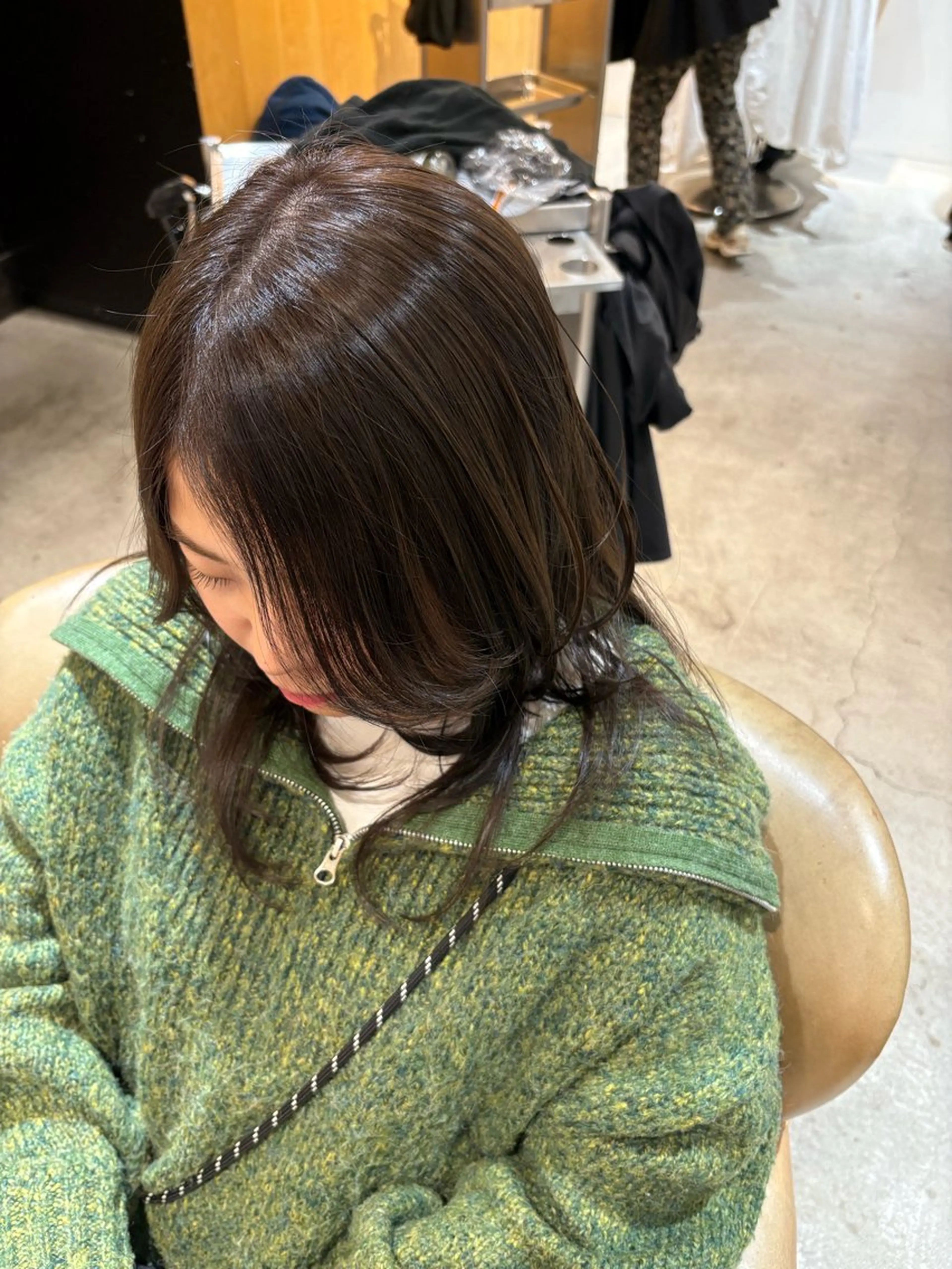 ロング 顔まわりレイヤー レイヤーカット 髙木 夢叶のヘアスタイル