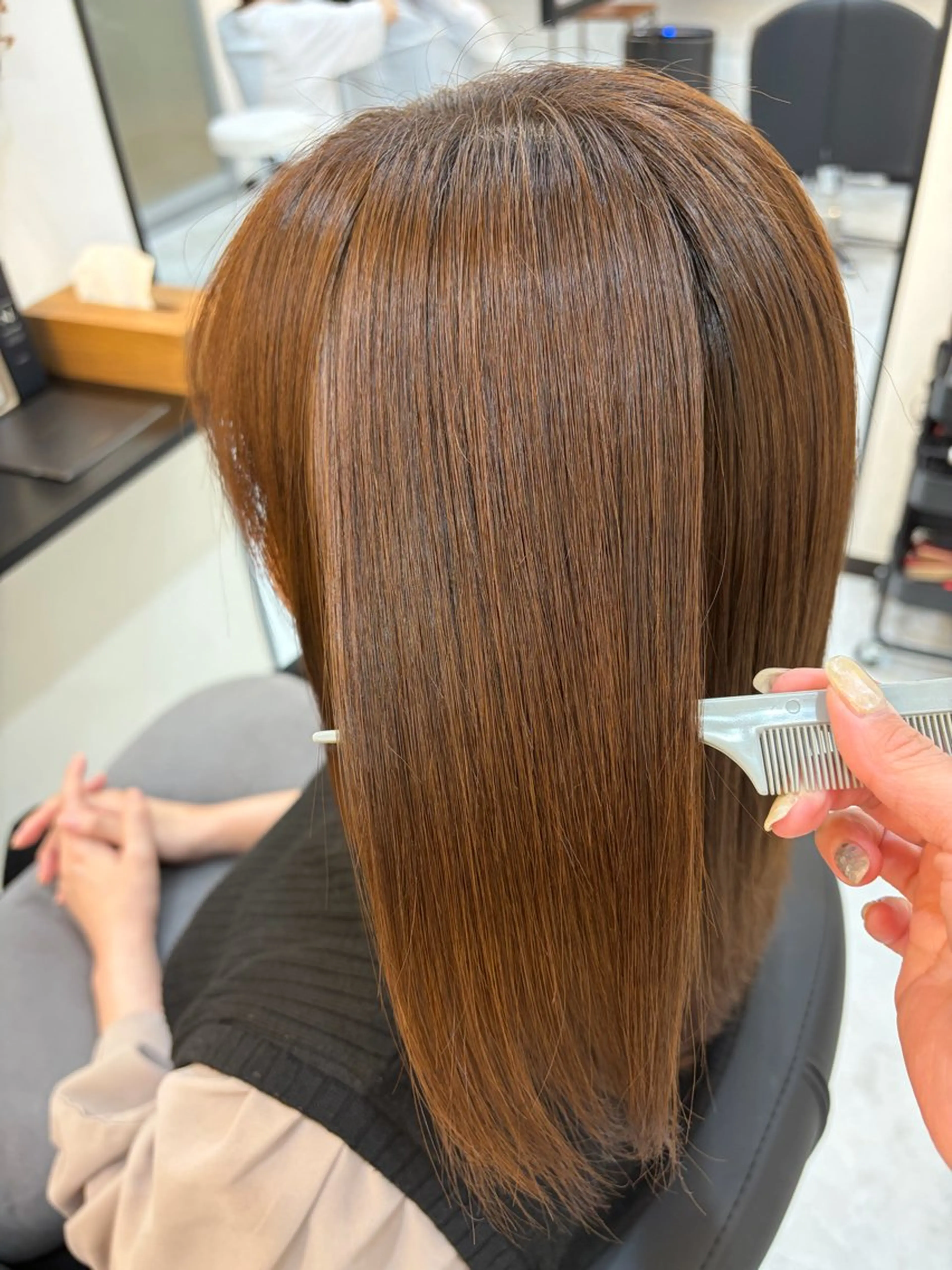 ミディアム 縮毛矯正 トリートメント カット 縮毛矯正 SATO RISAのヘアスタイル