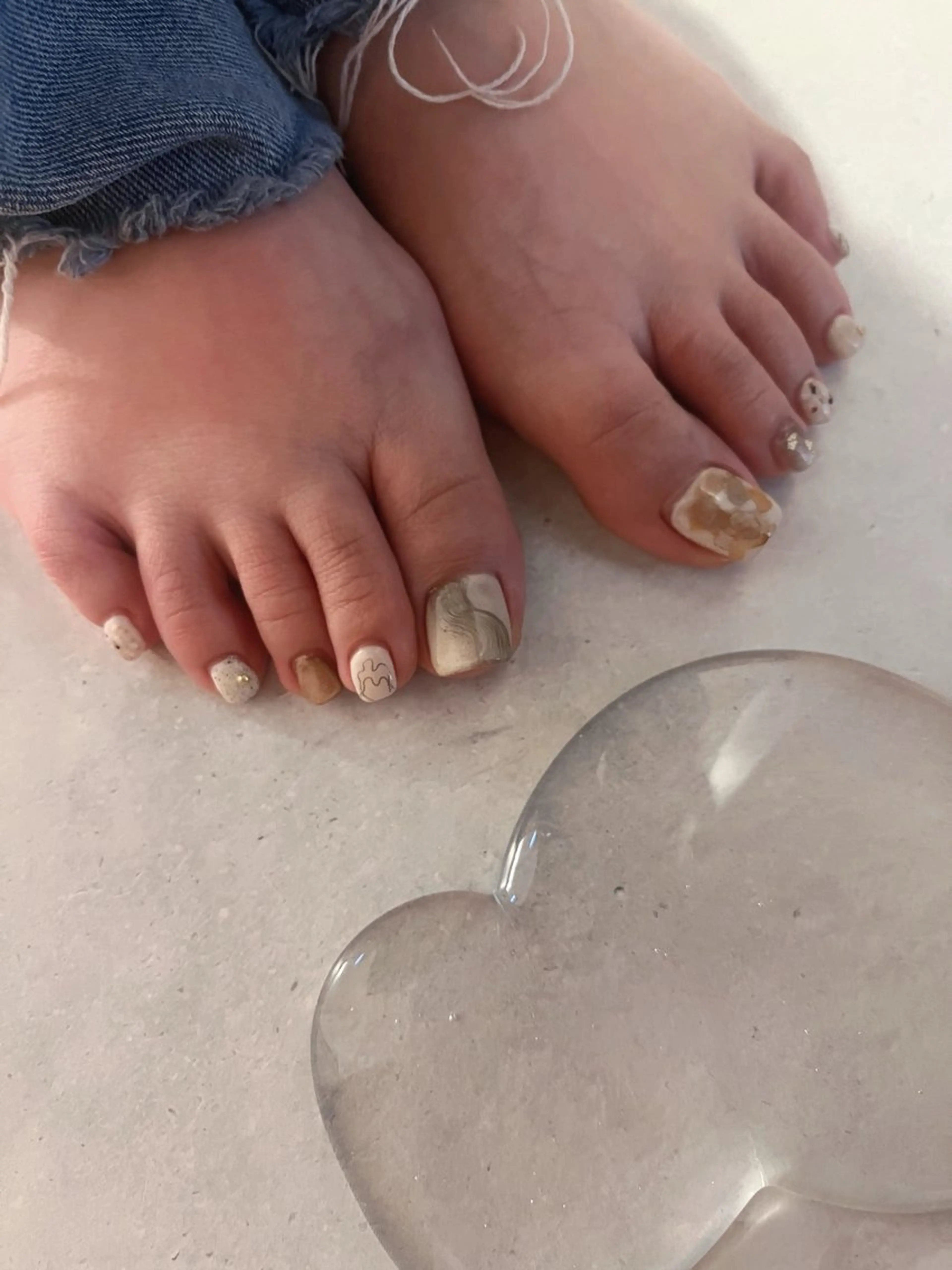ネイル フットネイル ニュアンスネイル K Aのネイルデザイン