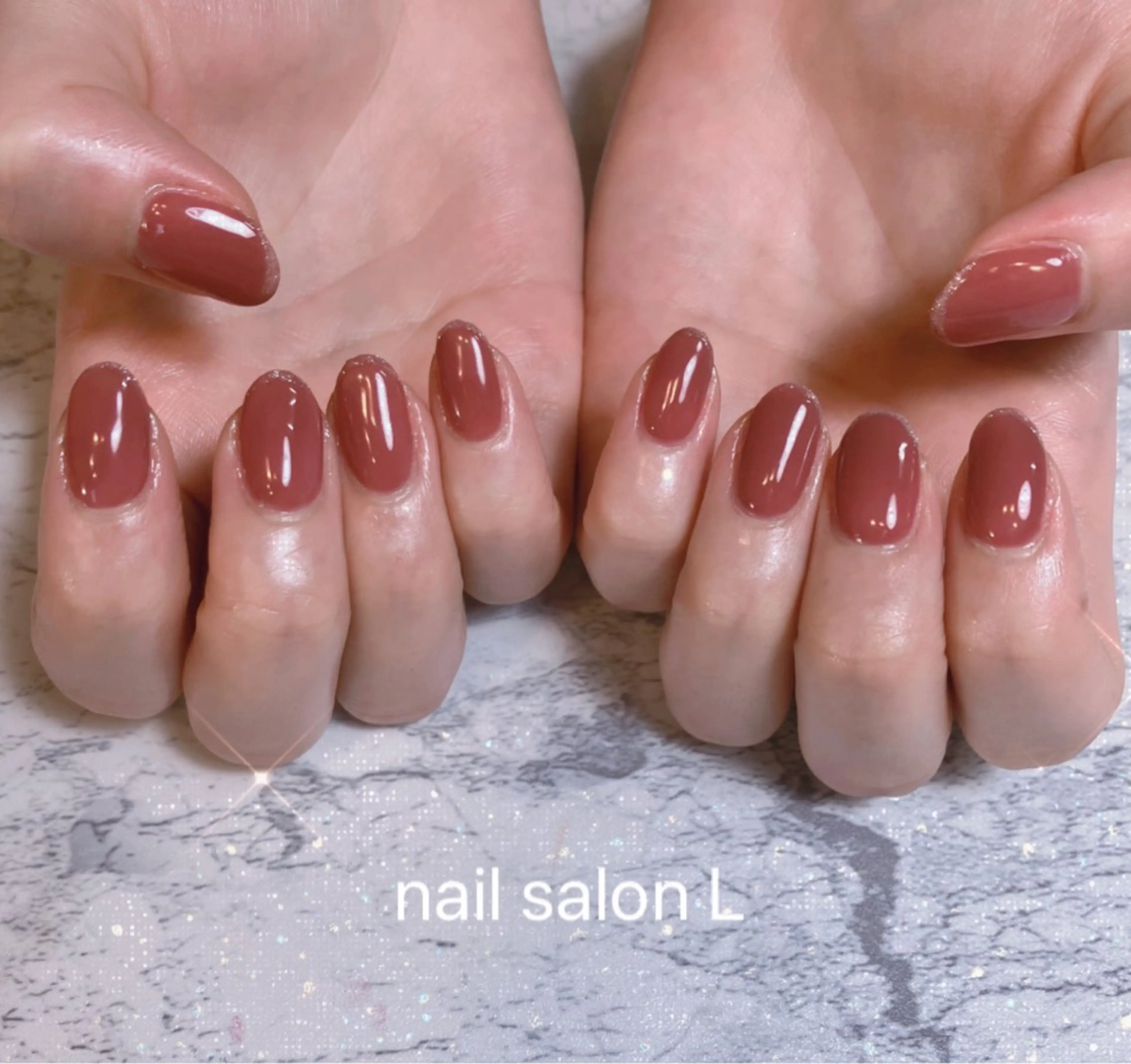 ネイル ジェルネイル 氷ネイル・うるうるネイル フットネイル 吉川市 ネイルサロンLのネイルデザイン