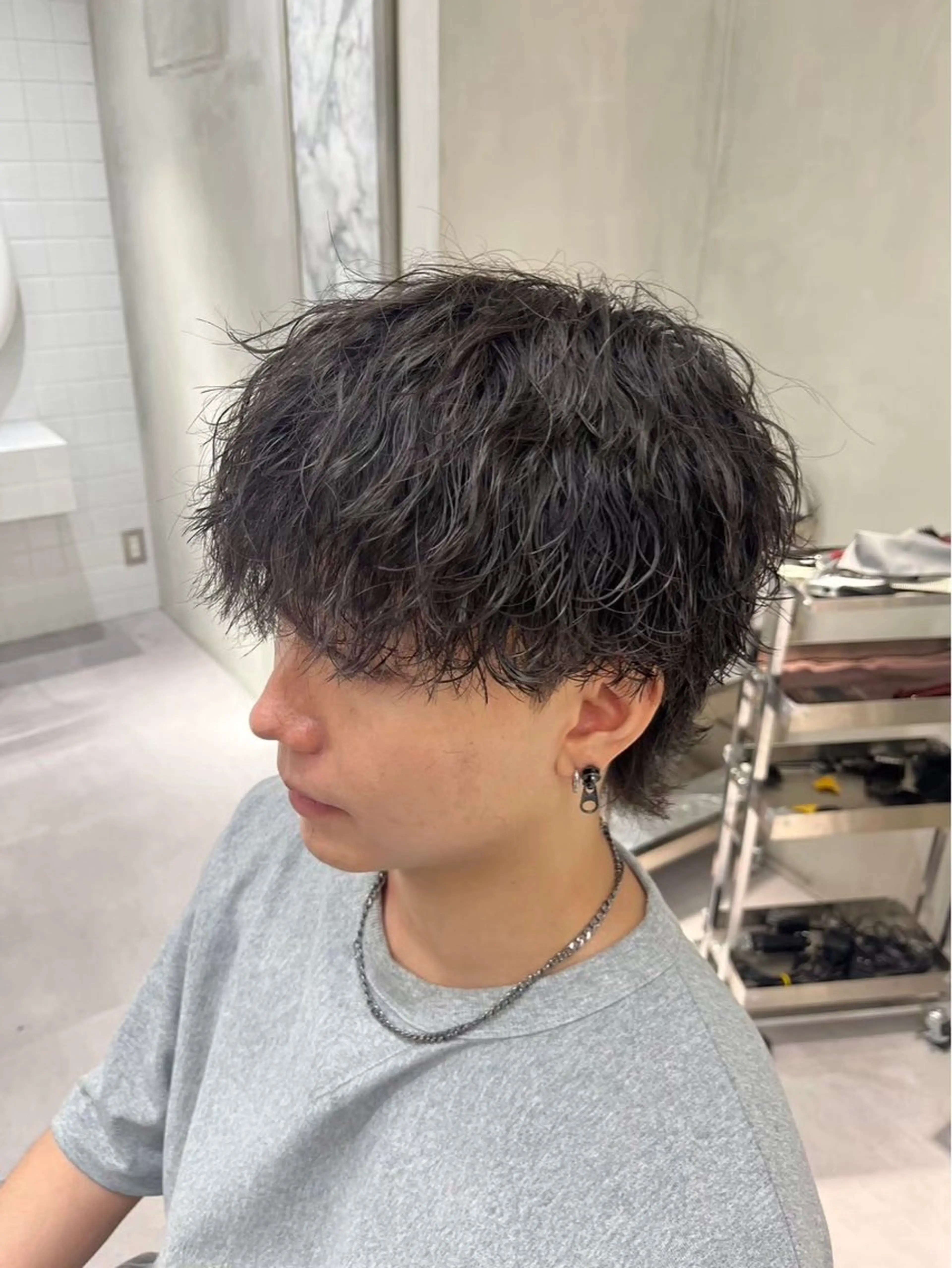 パーマ メンズ メンズパーマ 波巻きパーマ ブリーチ/パーマ特化 片平和寿のヘアスタイル