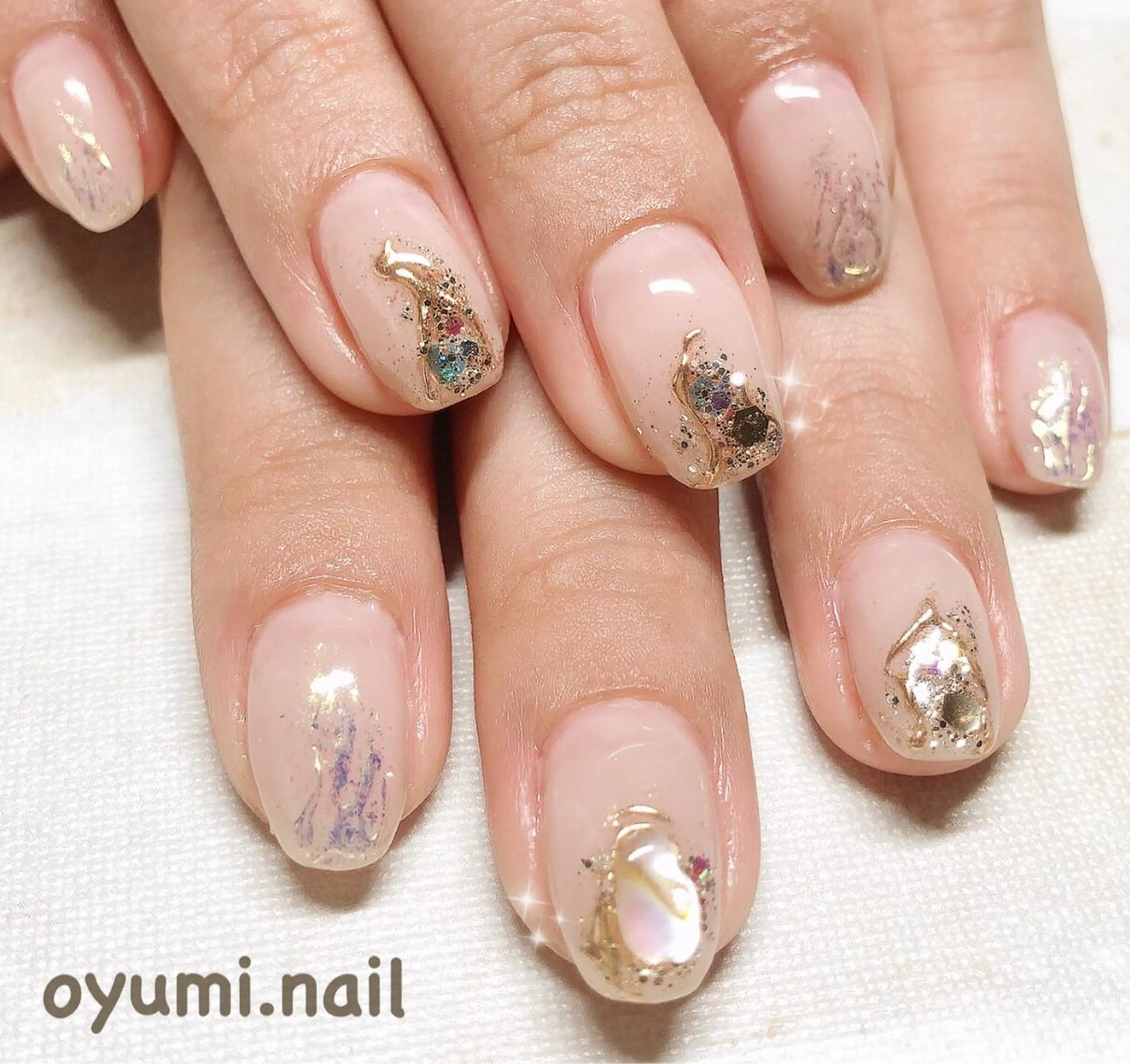 ネイル アートネイル ジェルネイル グラデーション グリーン 韓国ネイル ハンドネイル takanashi yumiのネイルデザイン