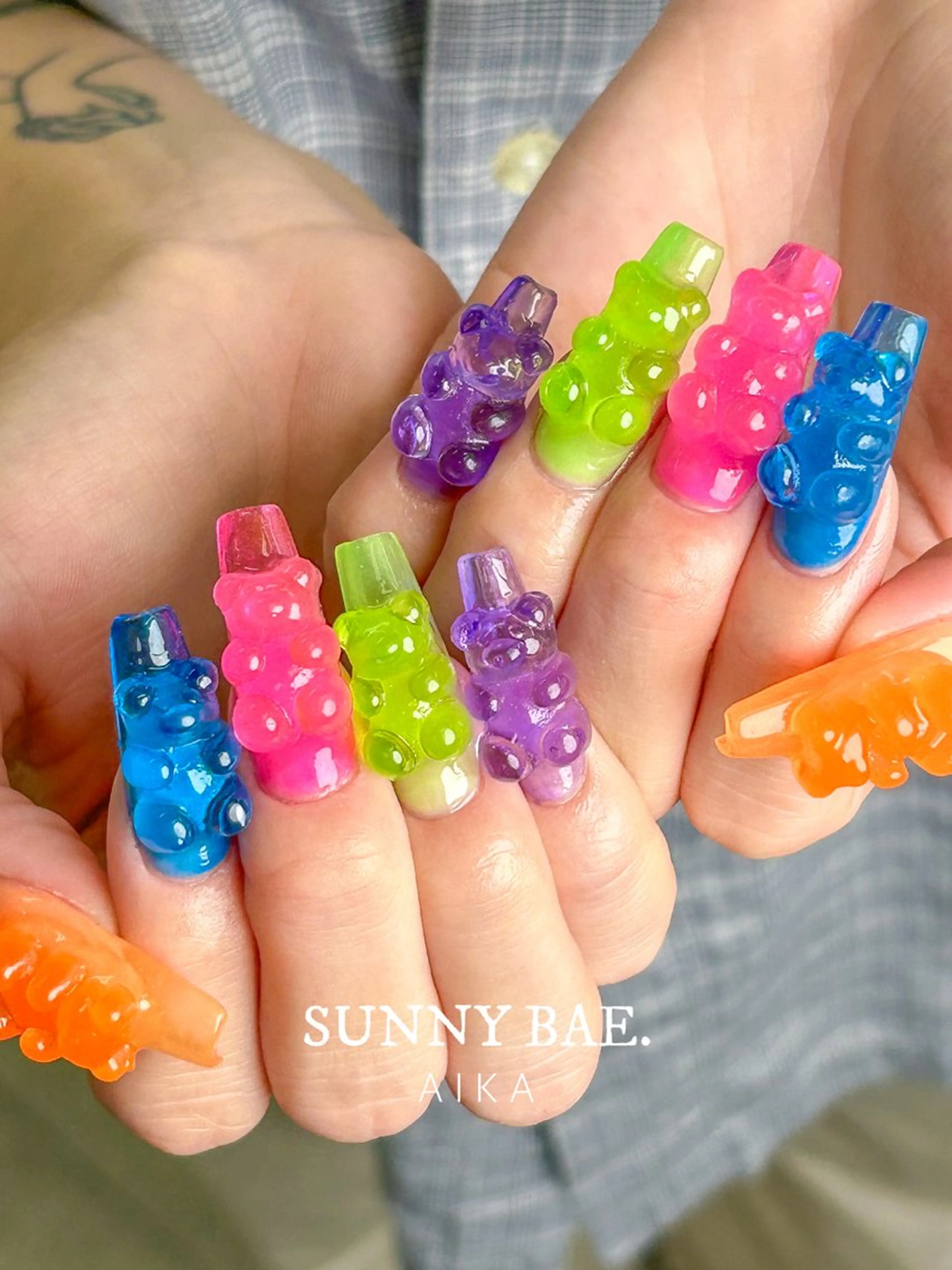 ネイル ロングネイル スカルプネイル Made By AIKAのネイルデザイン