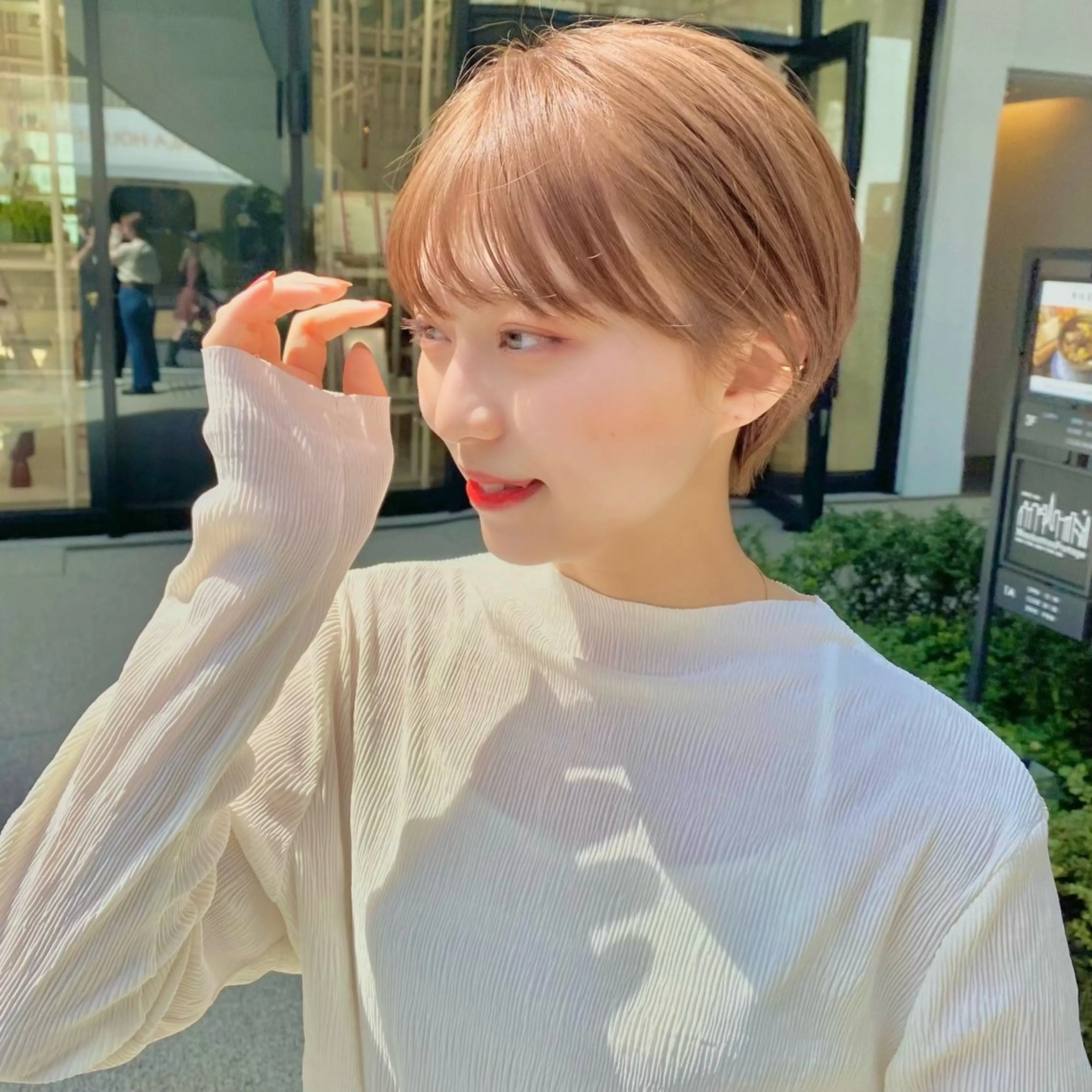 ショート ショートヘア カット ヘアカラー トリートメント ボブ/縮毛矯正/ レイヤー/塚田のヘアスタイル