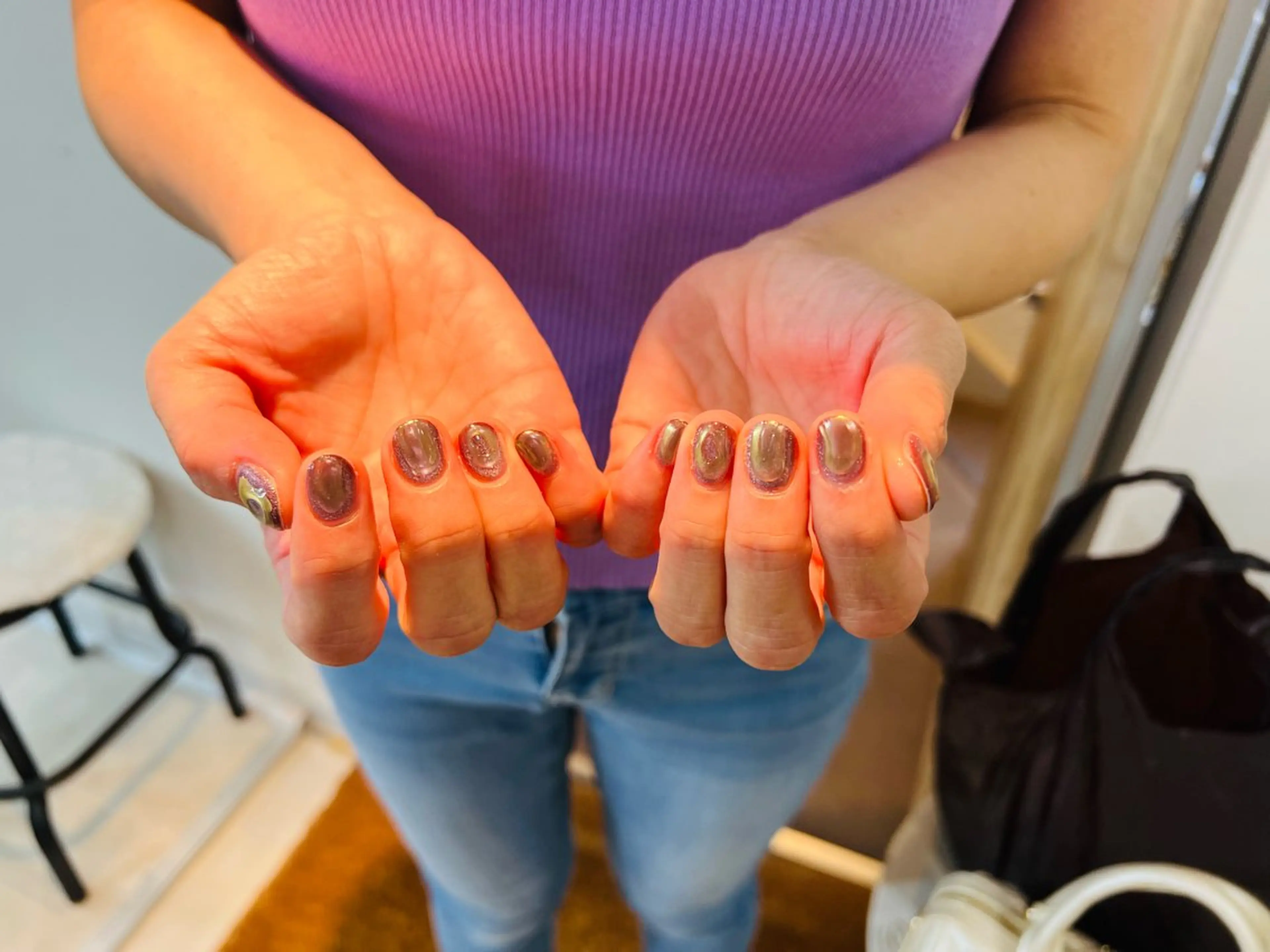 ネイル アートネイル ニュアンスネイル ぷっくりネイル ショートネイル Free's nail Sakiのネイルデザイン