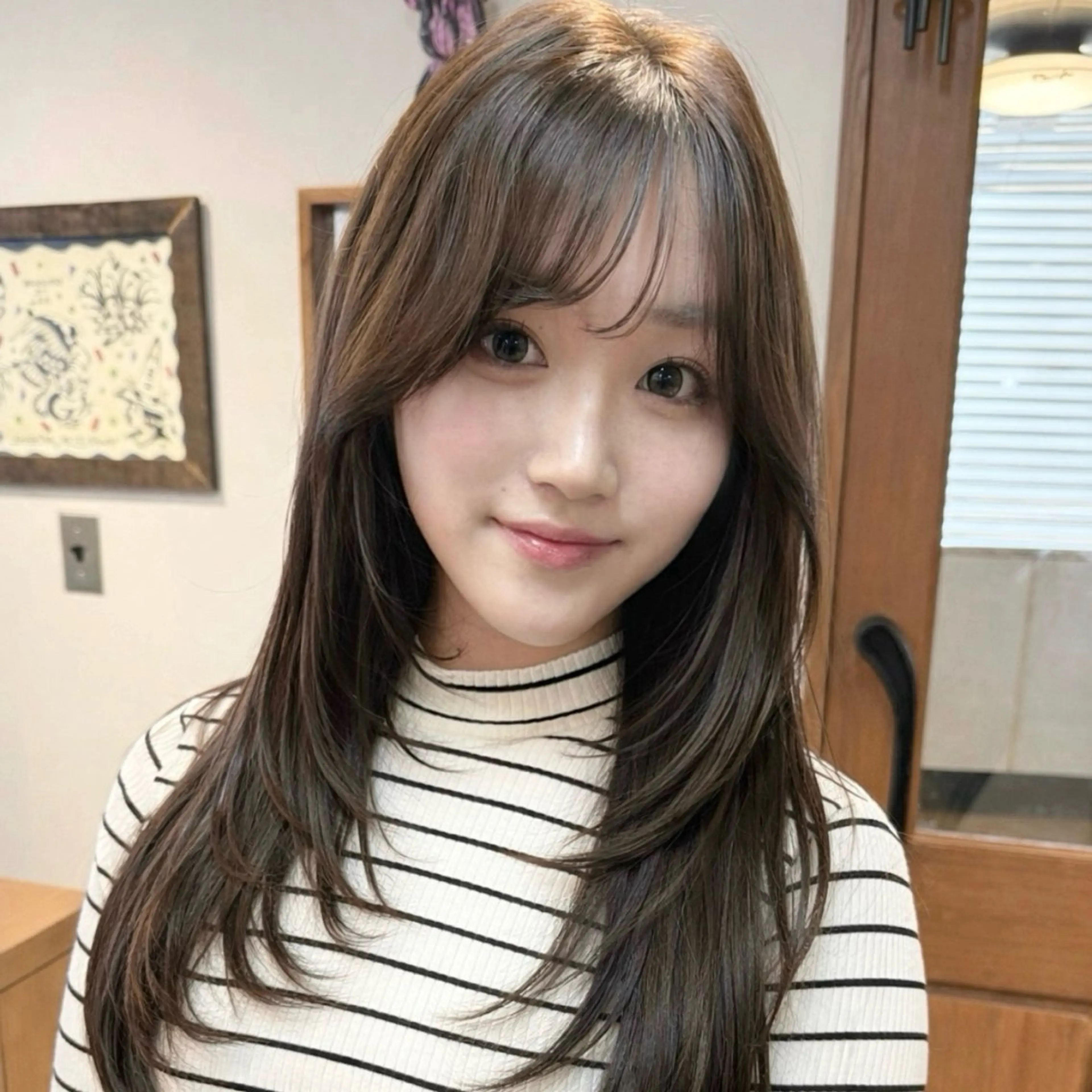 ロング カラー 透明感カラー レイヤーカット カット ヘアカラー トリートメント 岡本 太陽☀️のヘアスタイル