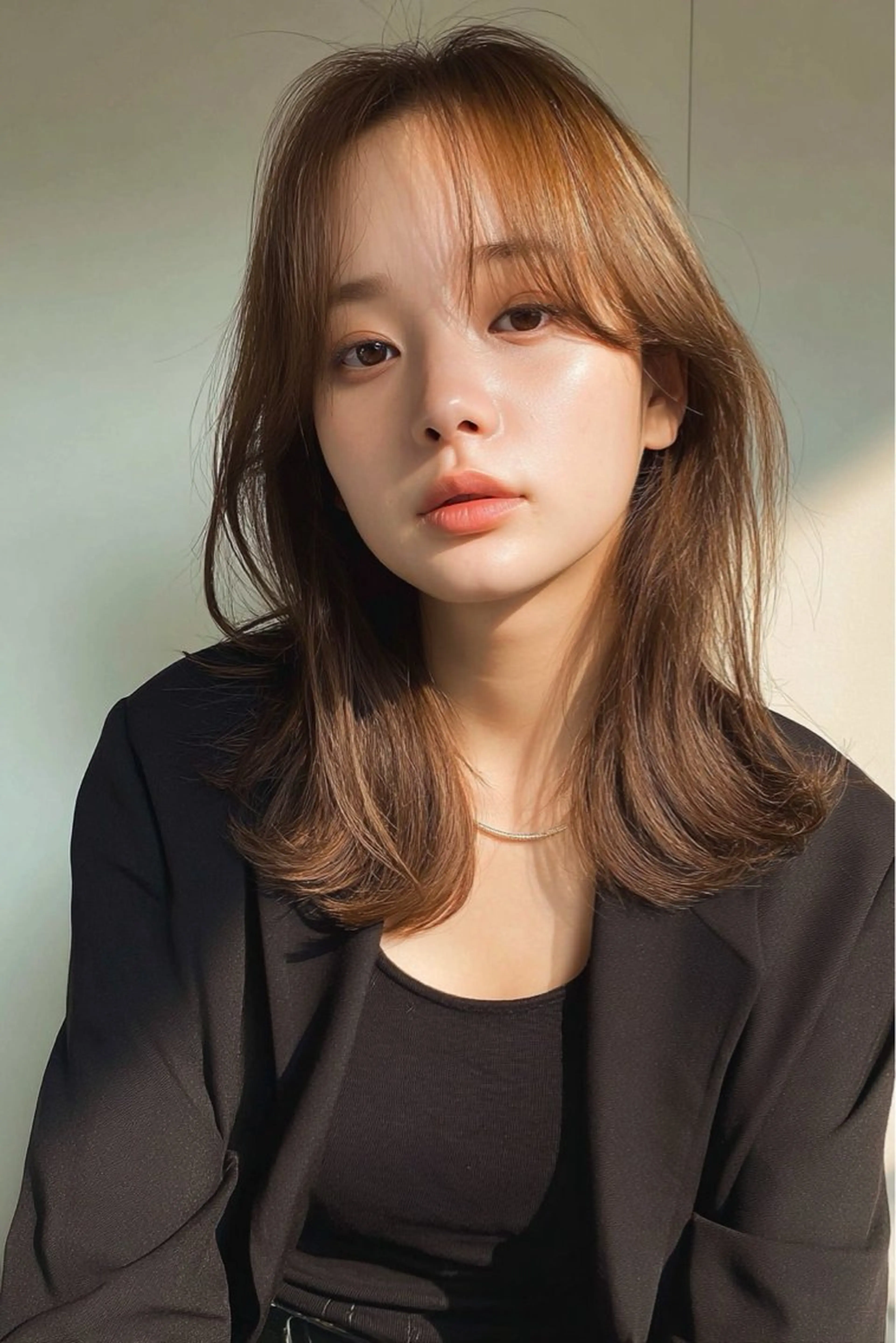 ミディアム カット ヘアカラー トリートメント Ryo ／透明感カラーのヘアスタイル