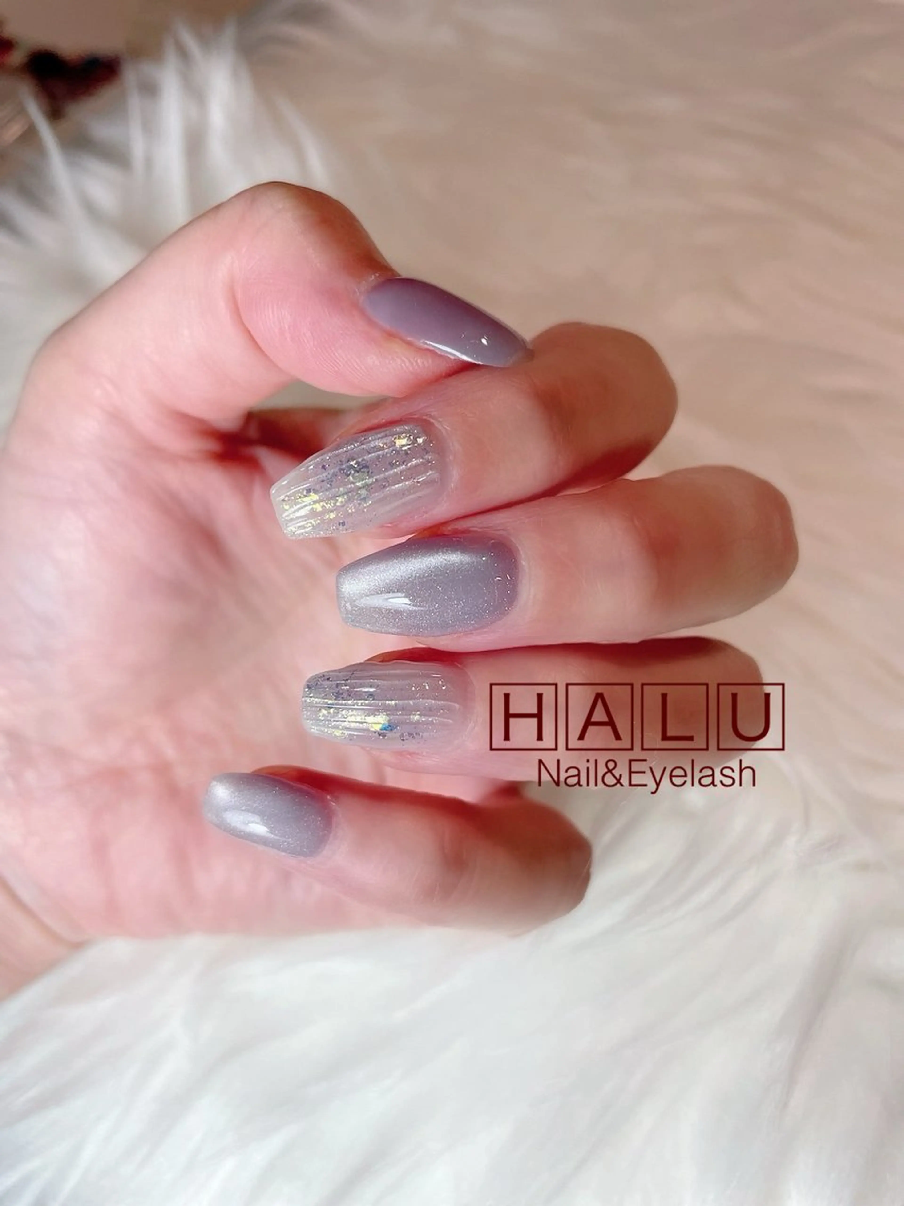 ネイル ブルー HALU ハルのネイルデザイン