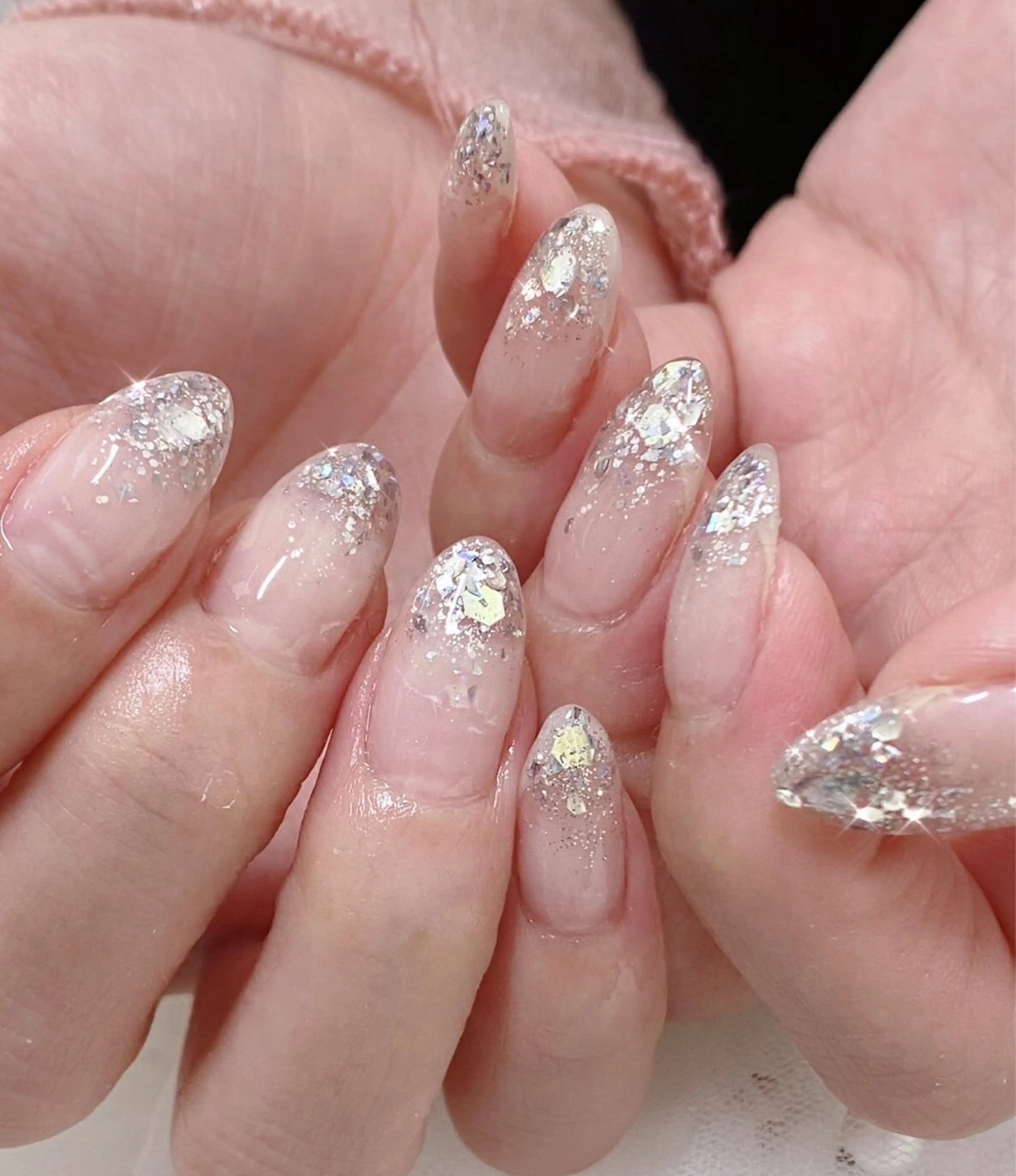 ネイル フットネイル フレンチネイル ジェルネイル ガラスフレンチ 韓国ネイル 大門浜松町 ネイルのネイルデザイン