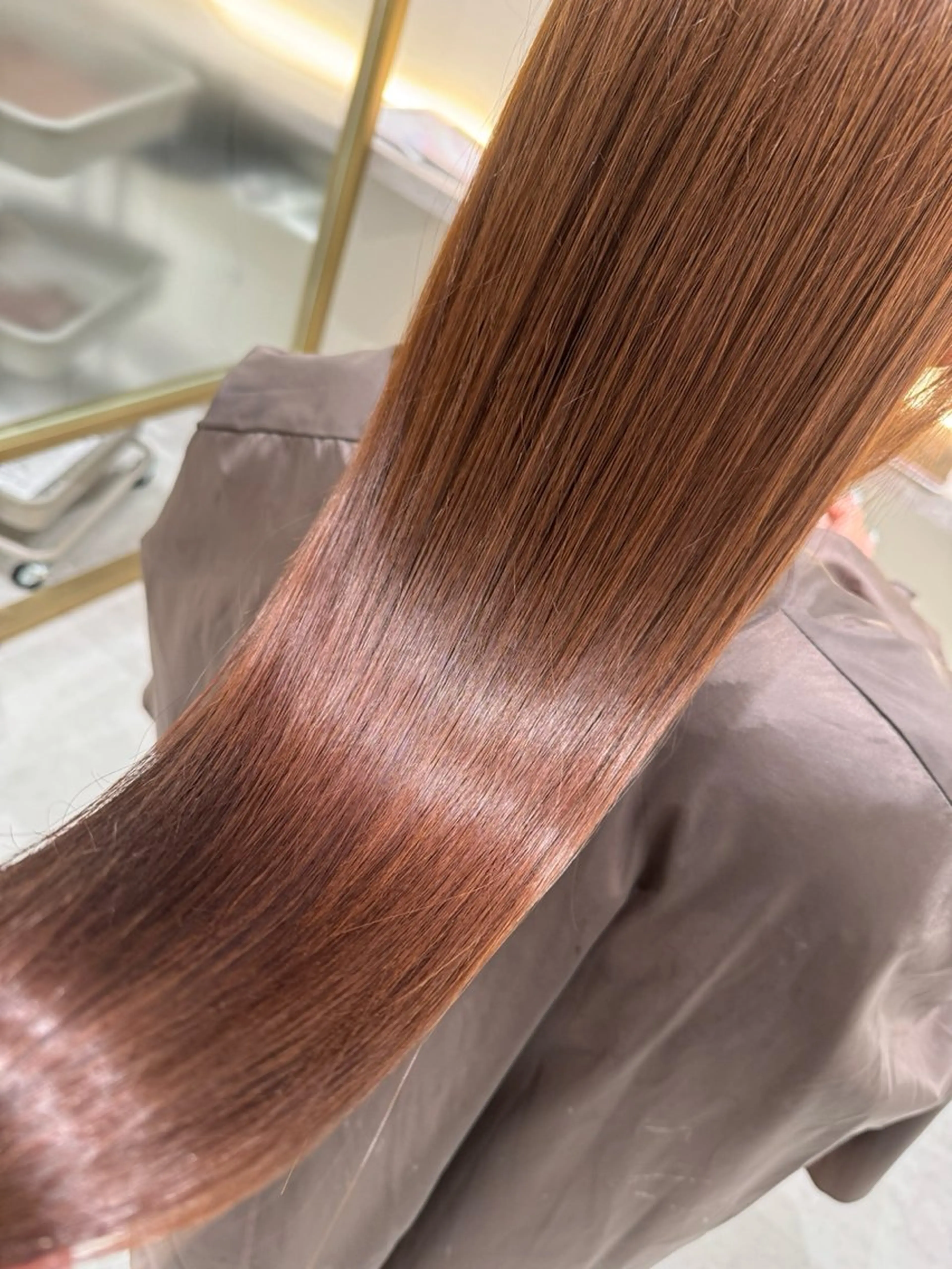 ロング 髪質改善 SNSモデルのヘアスタイル