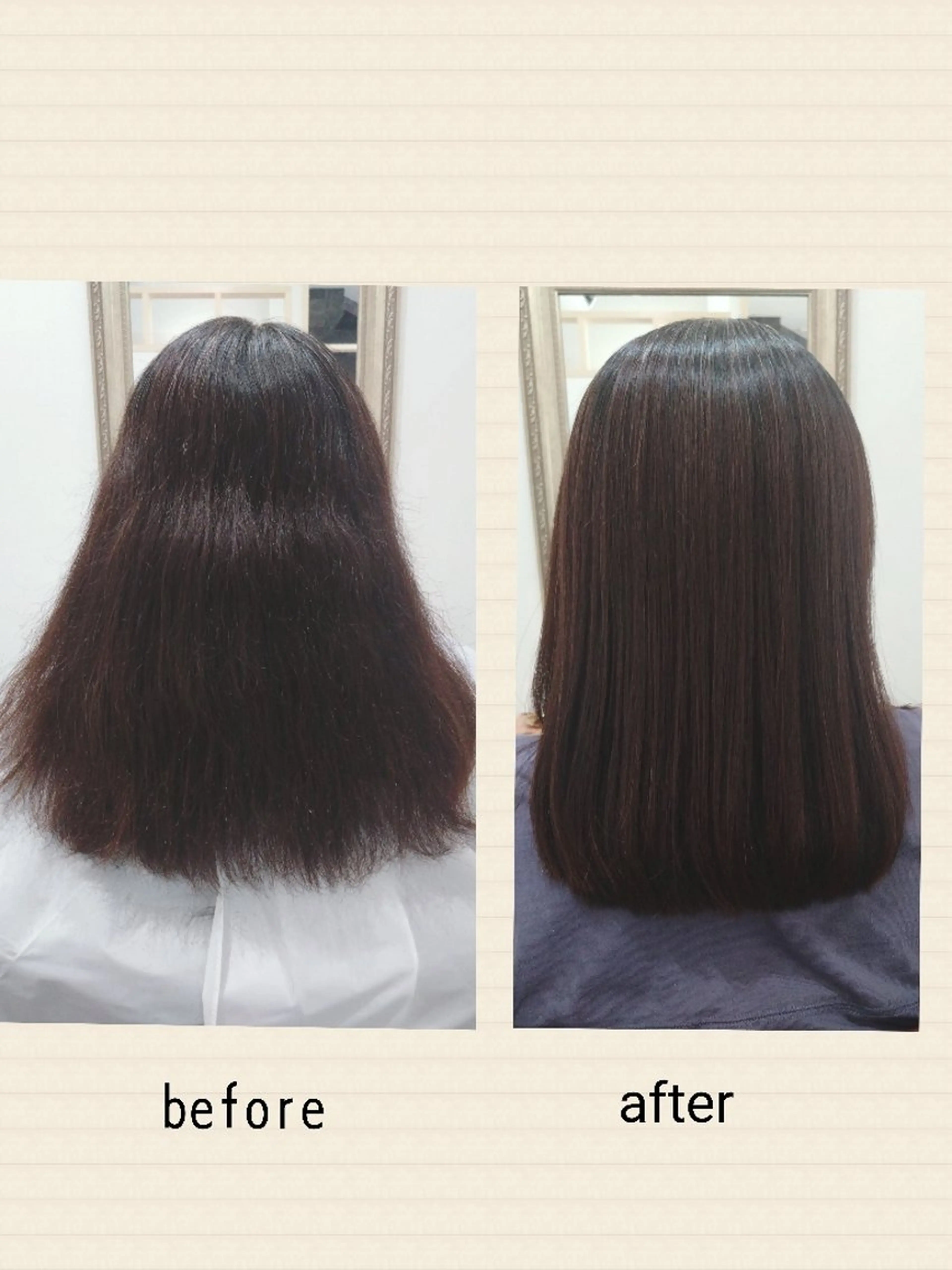 セミロング 縮毛矯正 髪質改善美容室bokuno鳴海店所属・髪質改善/星野久美子 /撮影モデル募集のヘアスタイル