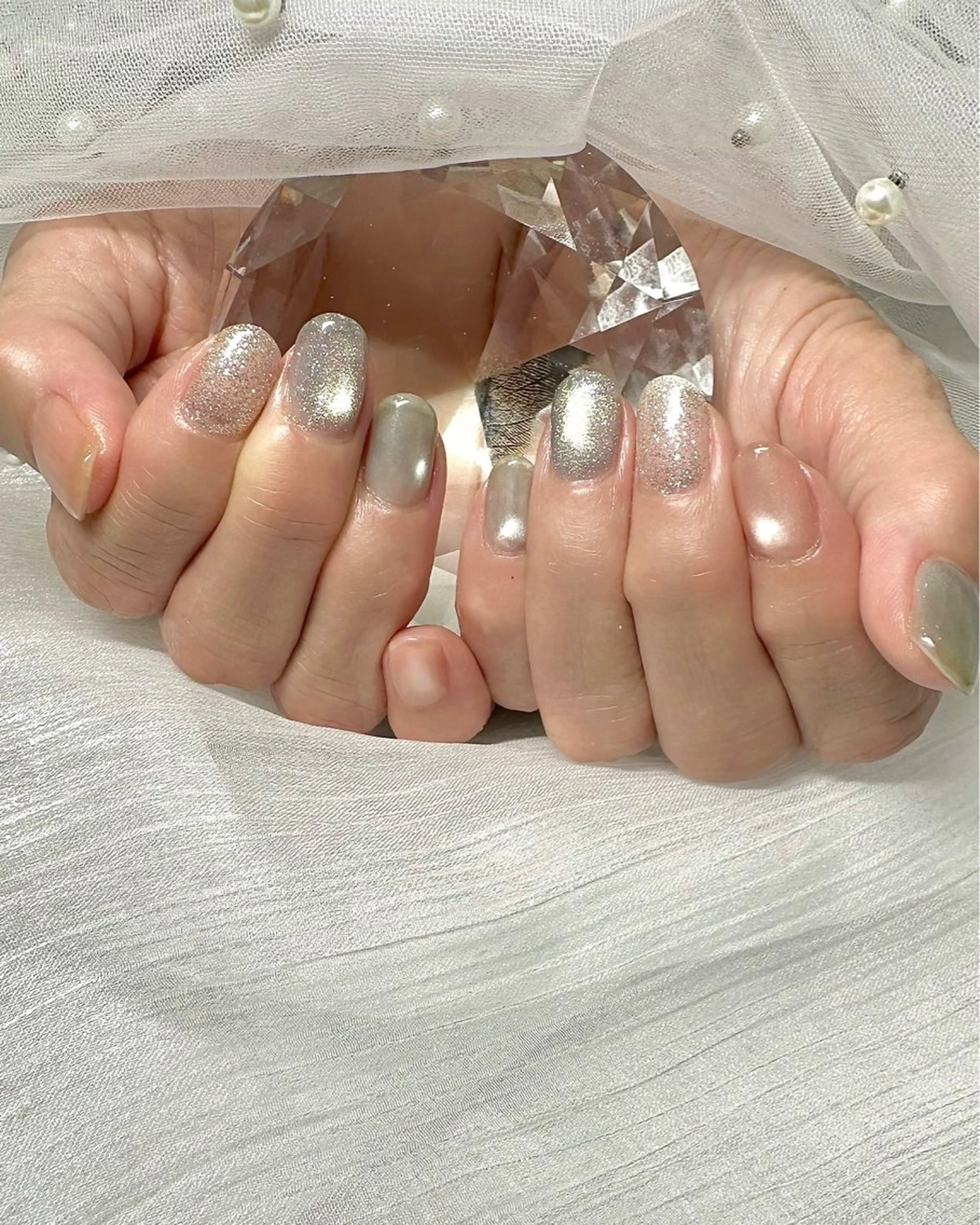 ネイル マグネットネイル 夏ネイル ハンドネイル Sei ｜ cres nailのネイルデザイン