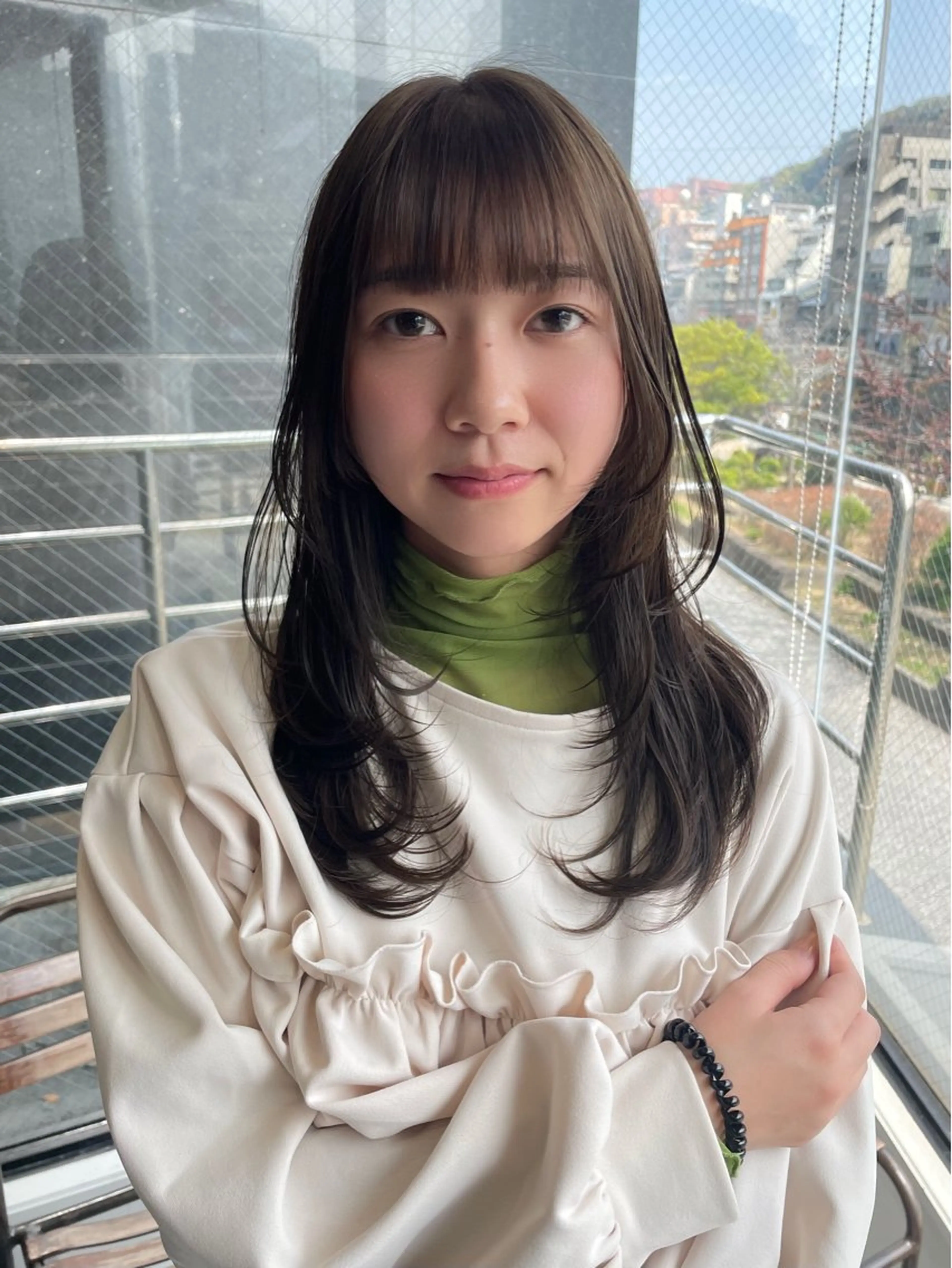 セミロング レイヤーカット カット ヘアカラー トリートメント 山浦司颯‪/ カラー/レイヤーのヘアスタイル