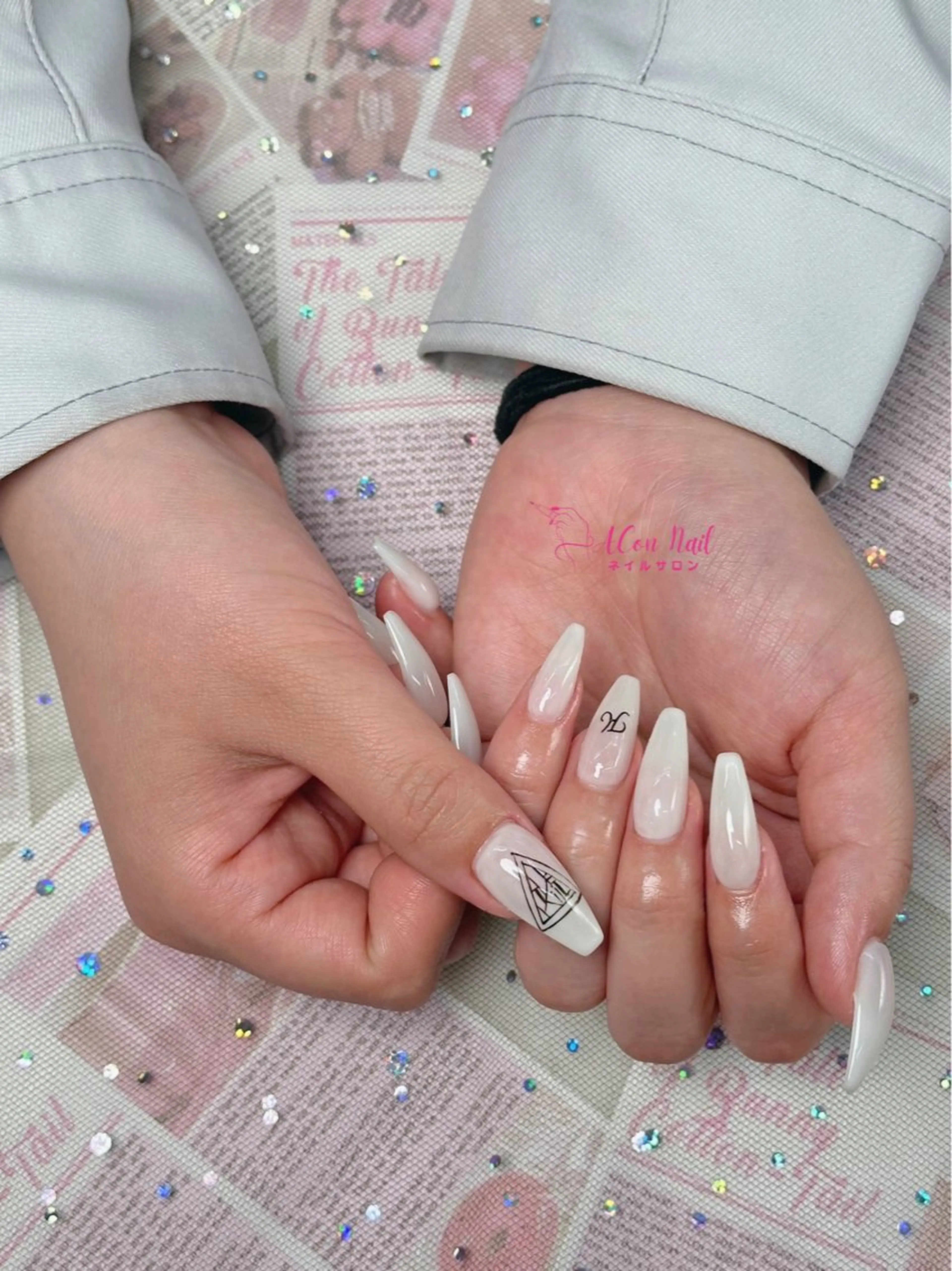 ネイル 桜ネイル 長さ出し フラワーネイル フレンチネイル ジェルネイル ACon NailSalonのネイルデザイン