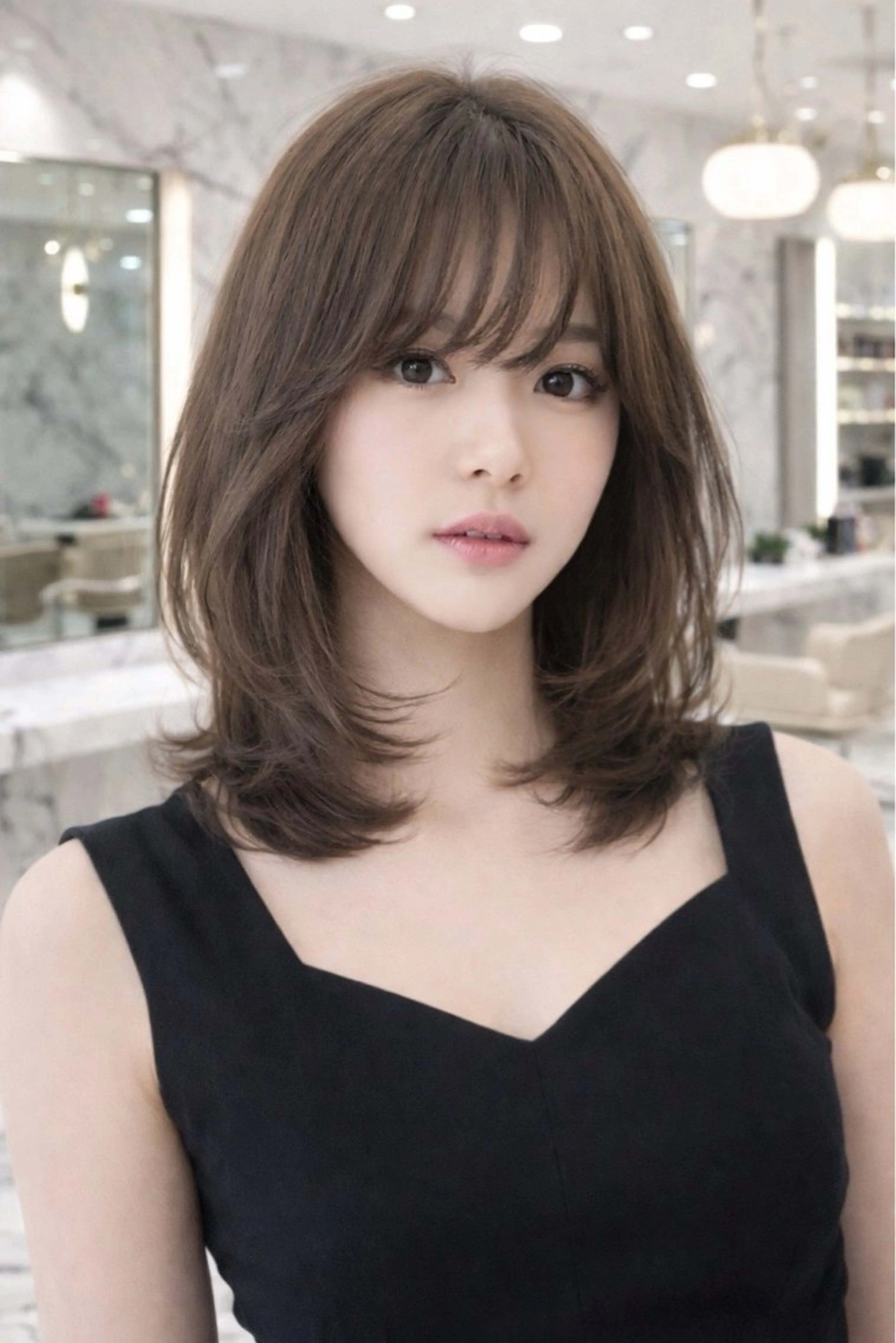 ミディアム ヘアカラー トリートメント Maya /カラーモデルのヘアスタイル
