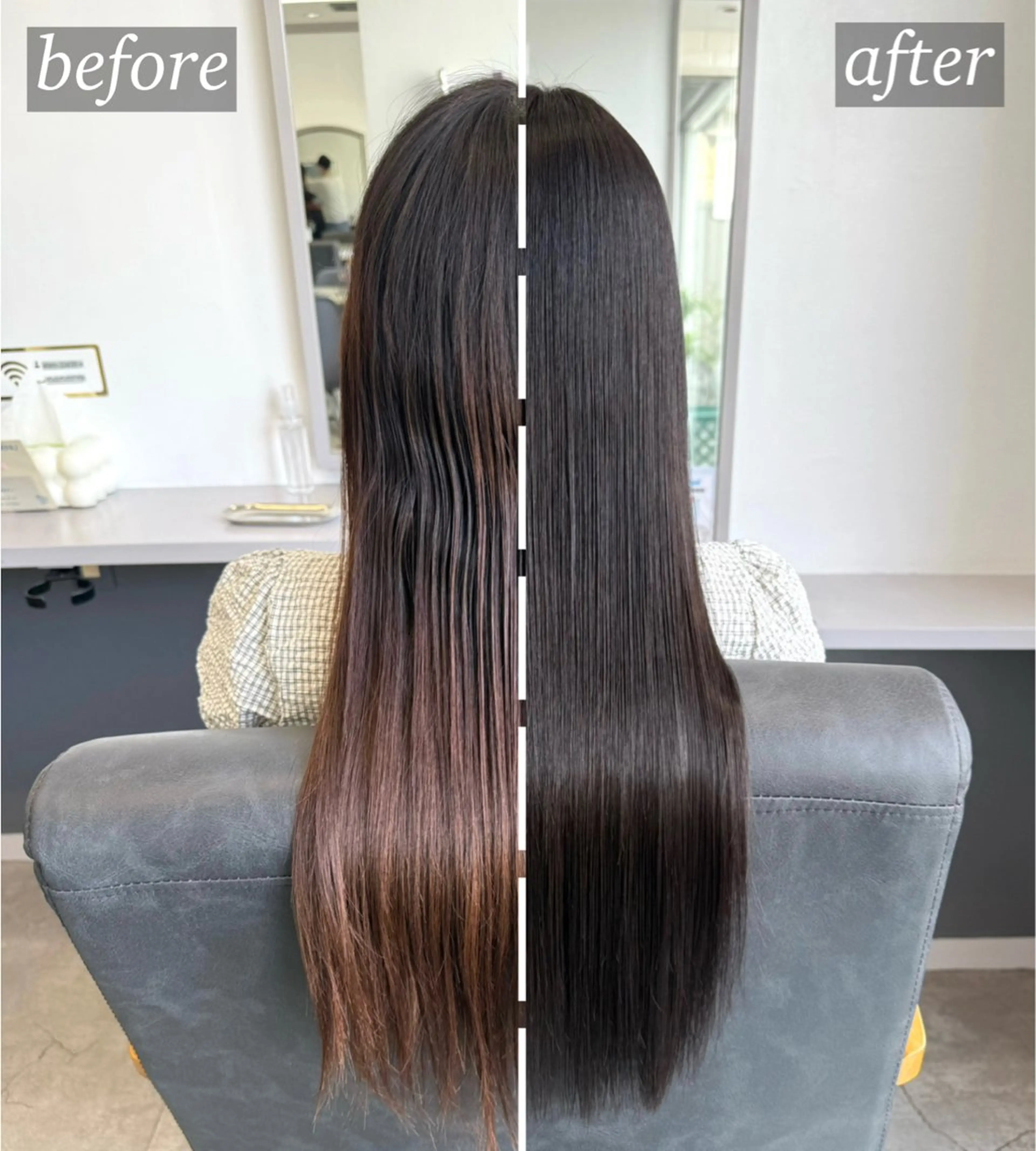 ロング カット 縮毛矯正 トリートメント 🌿透き通るツヤ髪× 縮毛矯正✂︎戸祭　伶のヘアスタイル