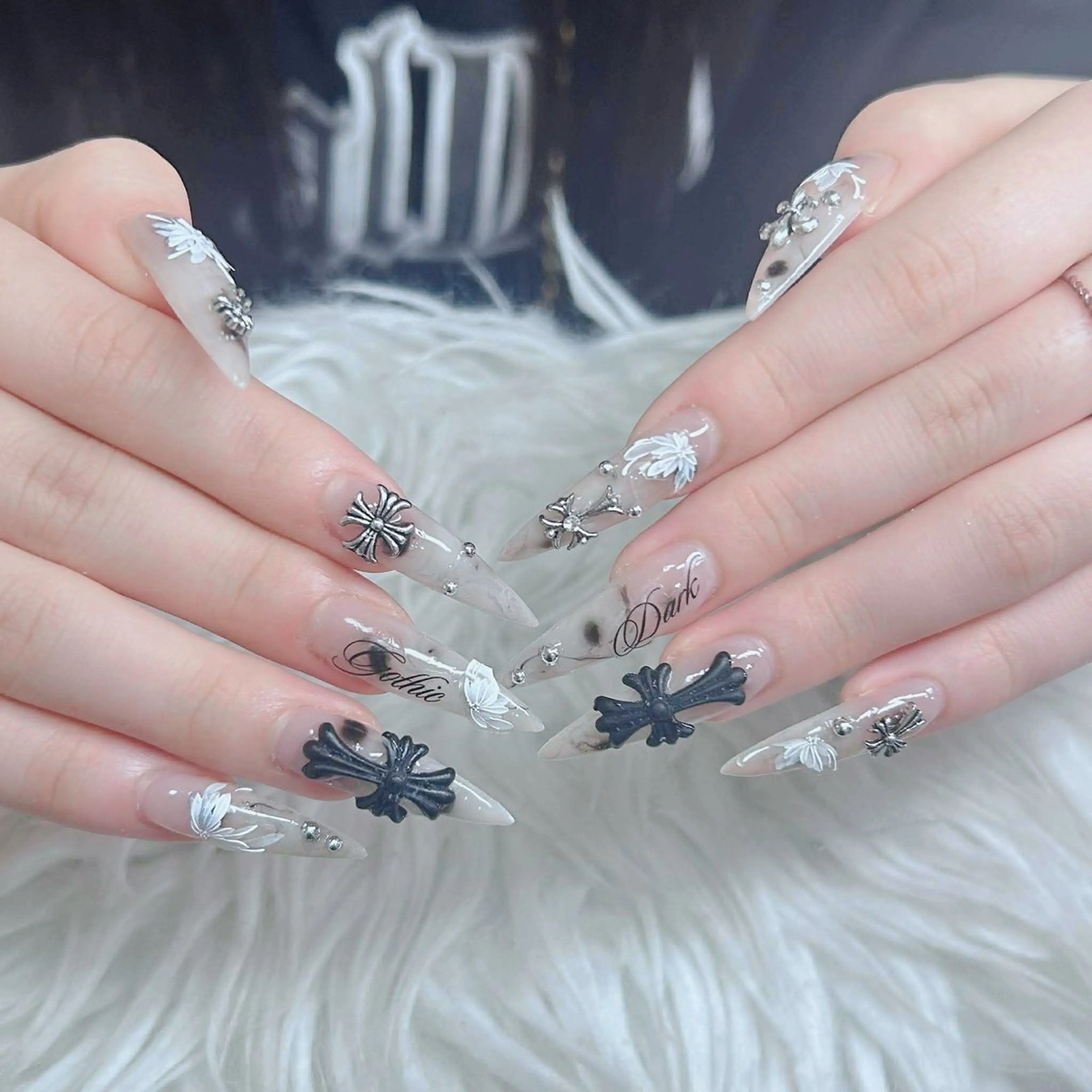 ネイル フットネイル フレンチネイル グラデーション 韓国ネイル ロングネイル ハンドネイル Hani Nail Salonのネイルデザイン