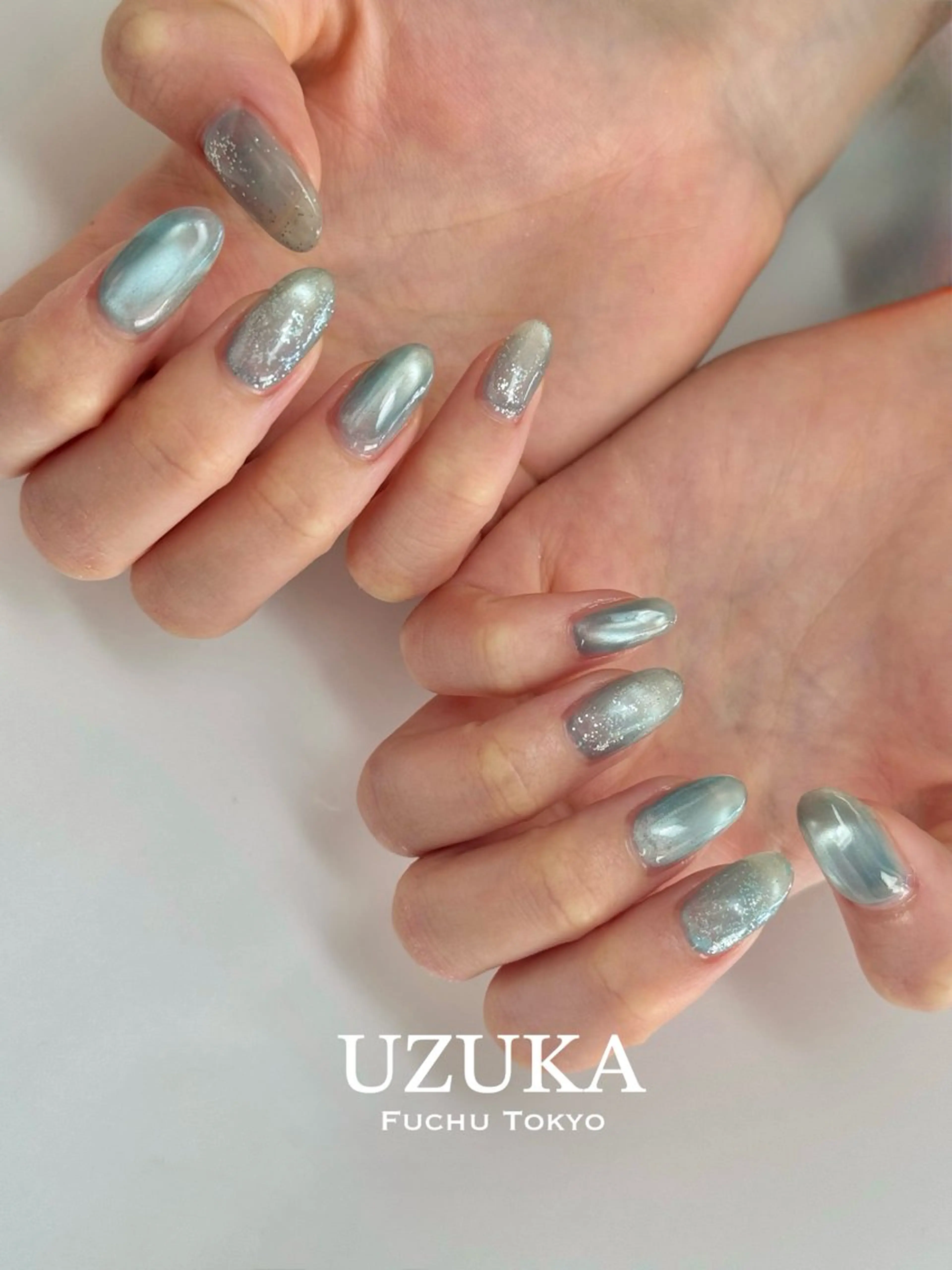 ネイル 氷ネイル・うるうるネイル キラキラネイル マグネットネイル 【 enn 】 Uzuka Yukaのネイルデザイン