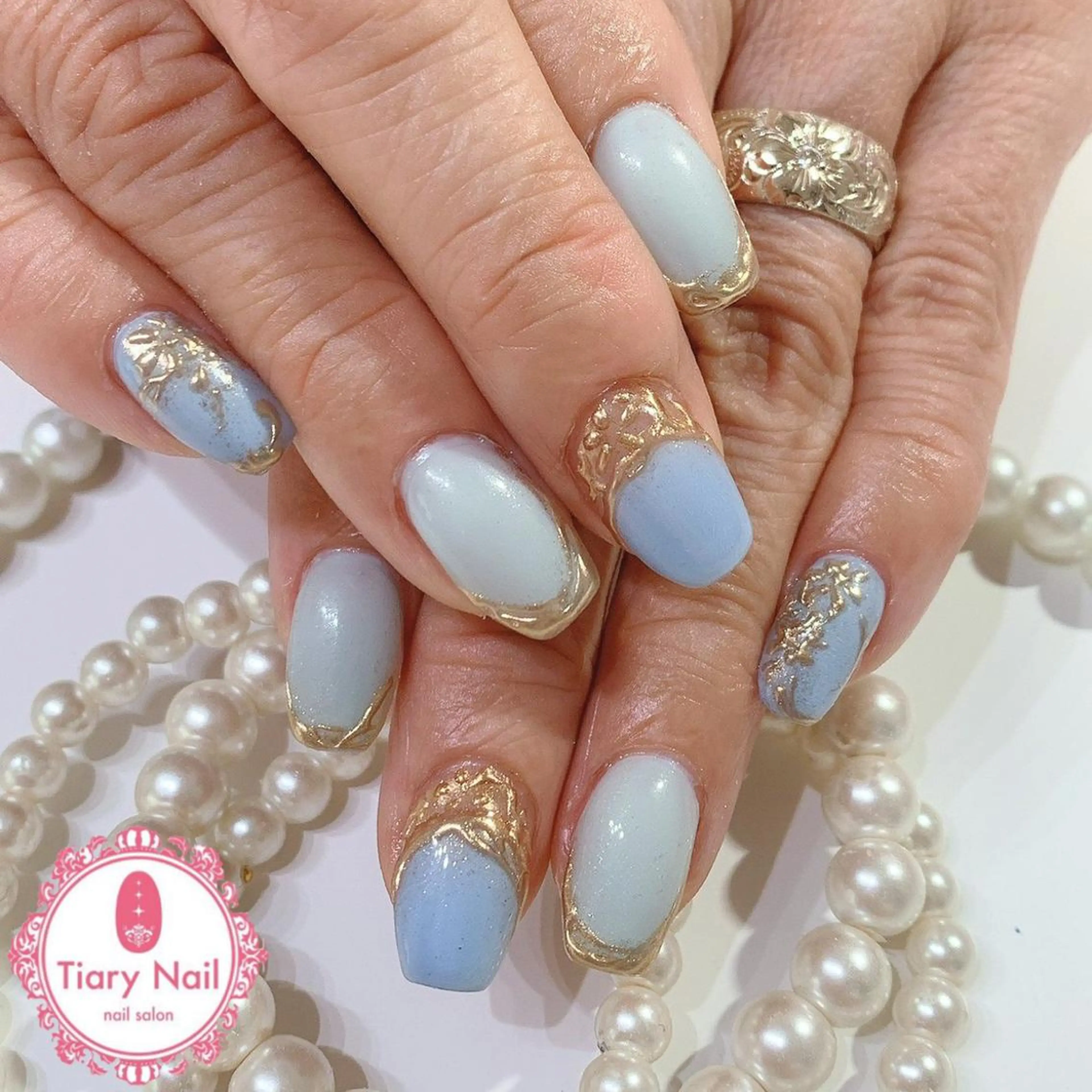 ネイル 桜ネイル クリアネイル フットネイル ジェルネイル キラキラネイル ハンドネイル 💗🪽Tiary Nail🪽💗のネイルデザイン