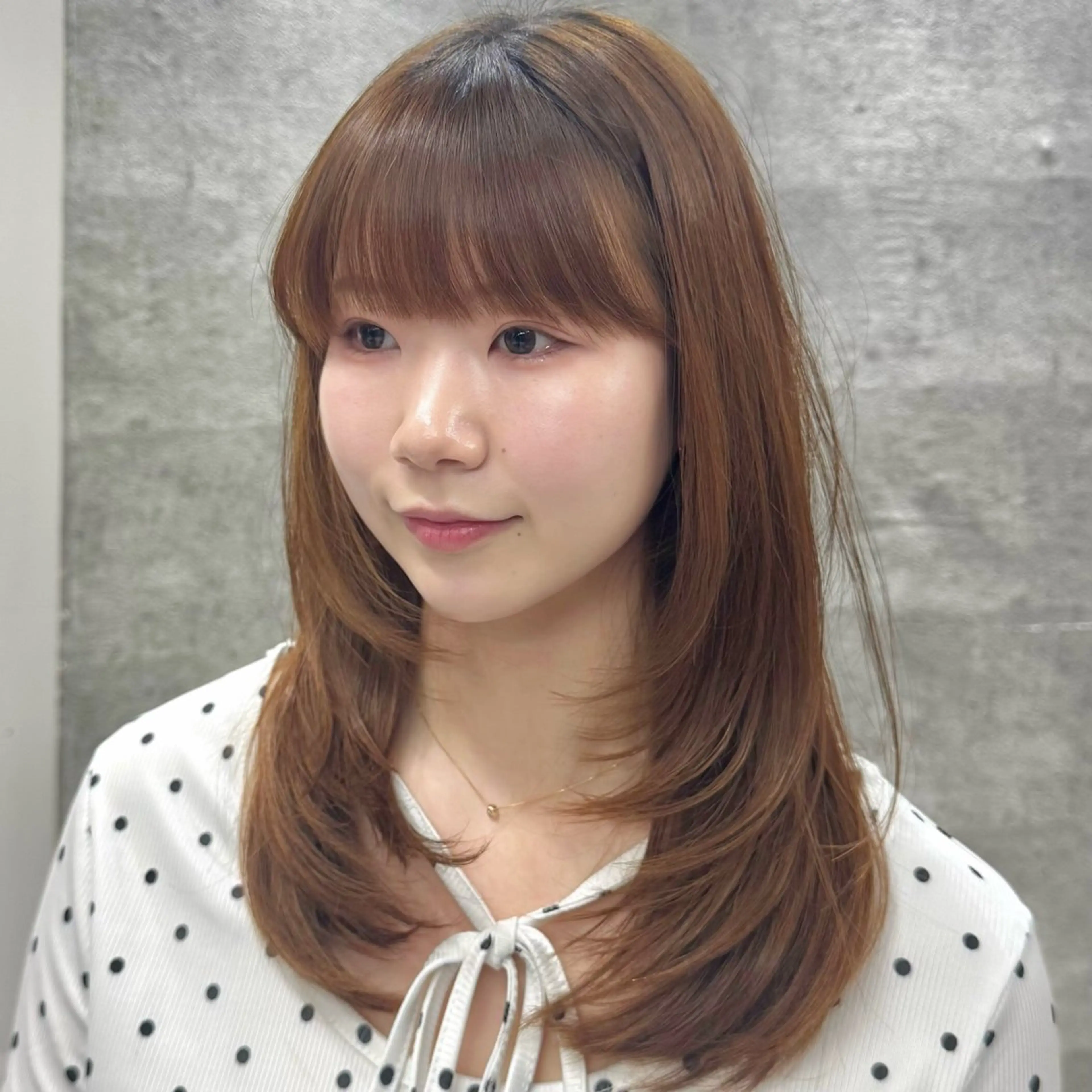 セミロング カラー カット ヘアカラー 新宿/顔周りカット/ レイヤー/がっきーのヘアスタイル