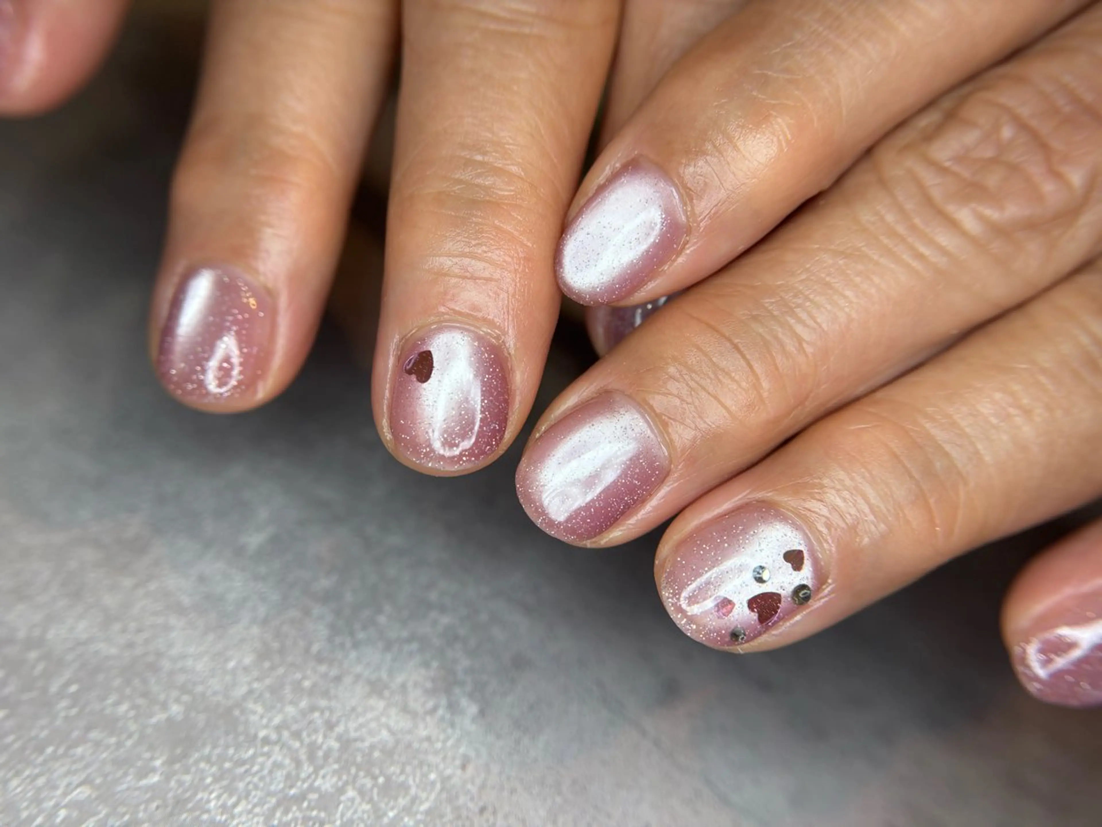 ネイル ショートネイル バレンタイン ハンドネイル ネイルサロン kupuのネイルデザイン