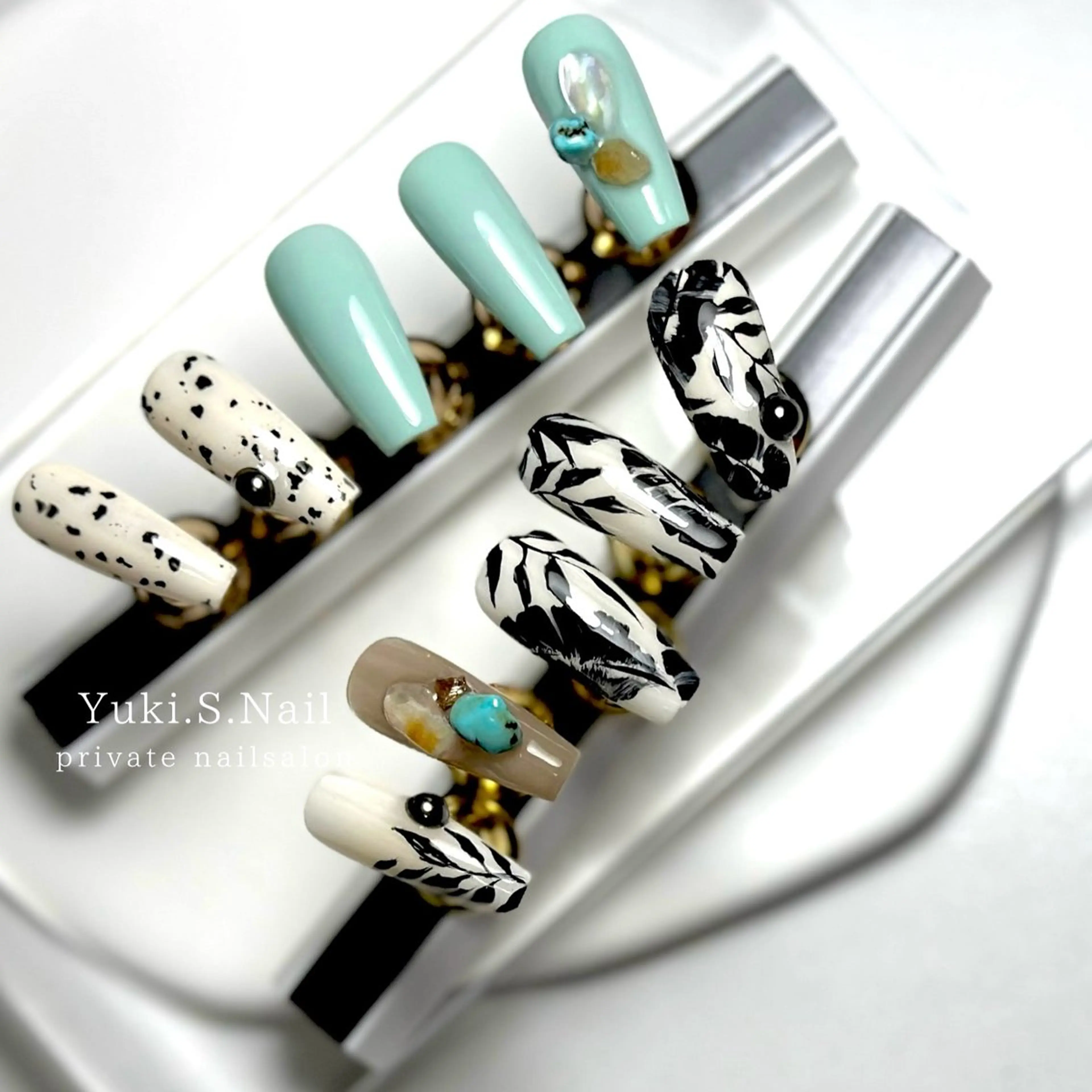 ロング ハンドネイル Yuki S.Nailのネイルデザイン