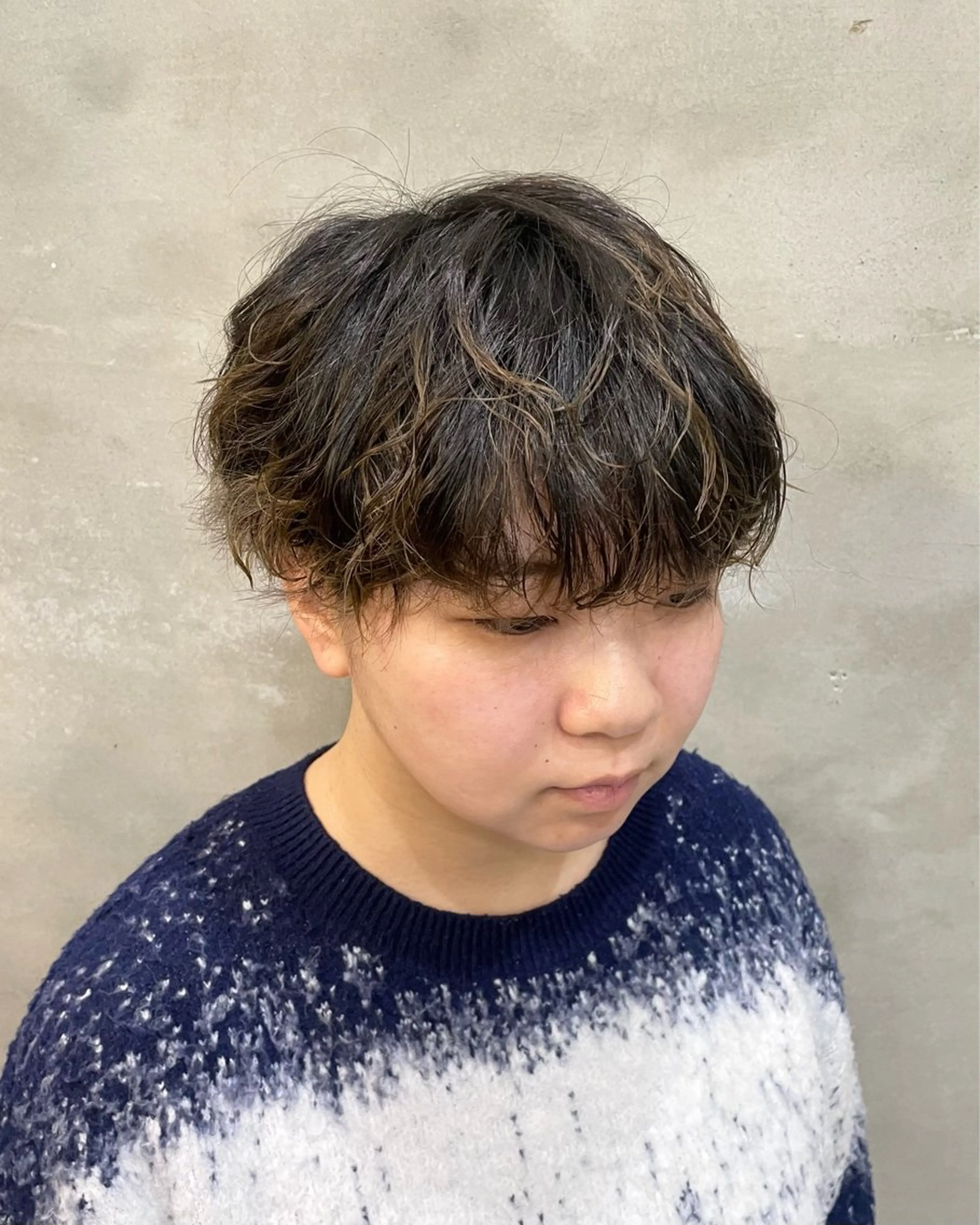 ショート パーマ ニュアンスパーマ パーマ 【ピンク/韓国ヘア/ ヘアセット】亜海のヘアスタイル