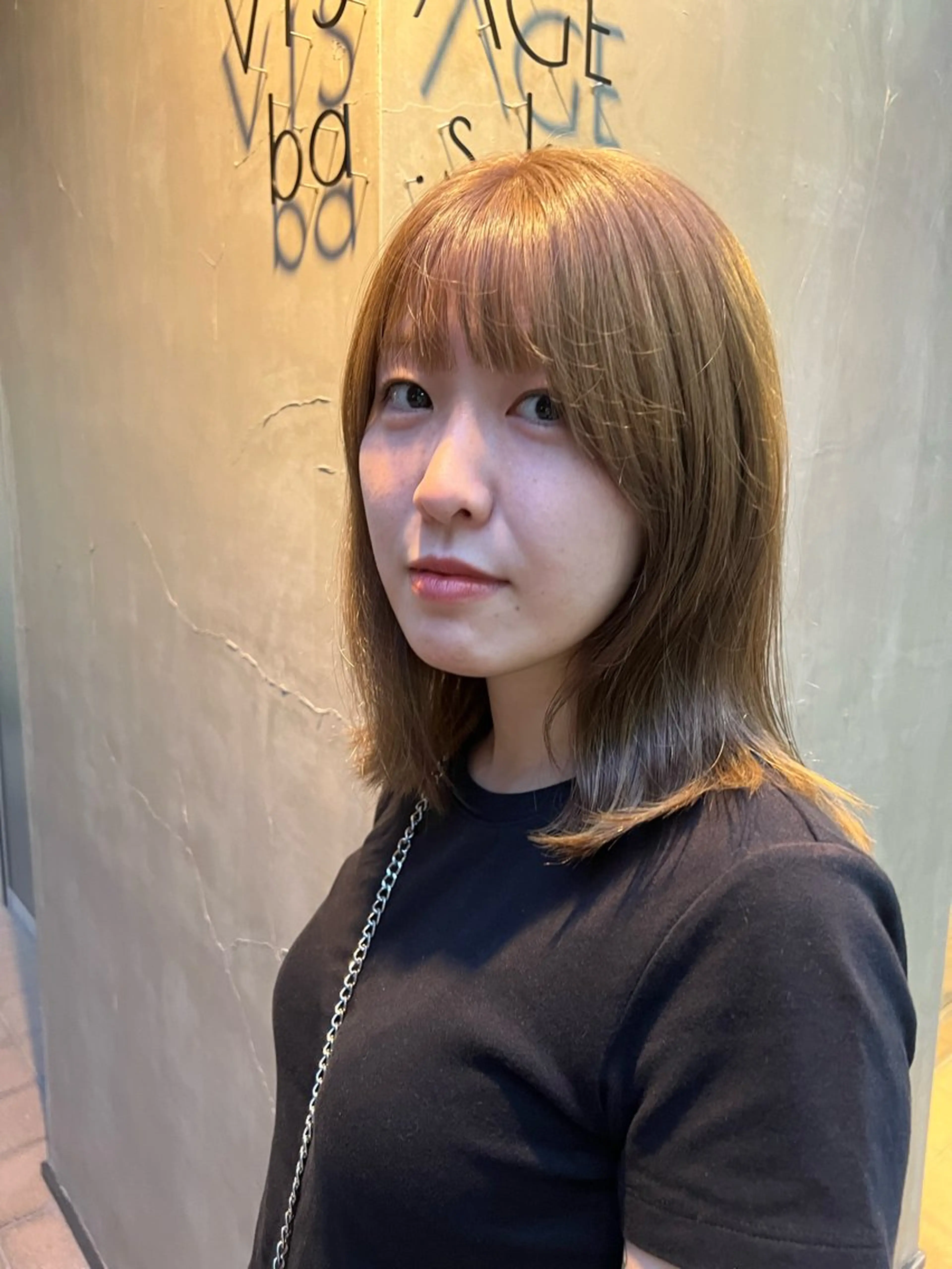 ミディアム カラー ベージュカラー ミルクティーベージュ いぐちしょうた🫧 VISAGEbaskのヘアスタイル