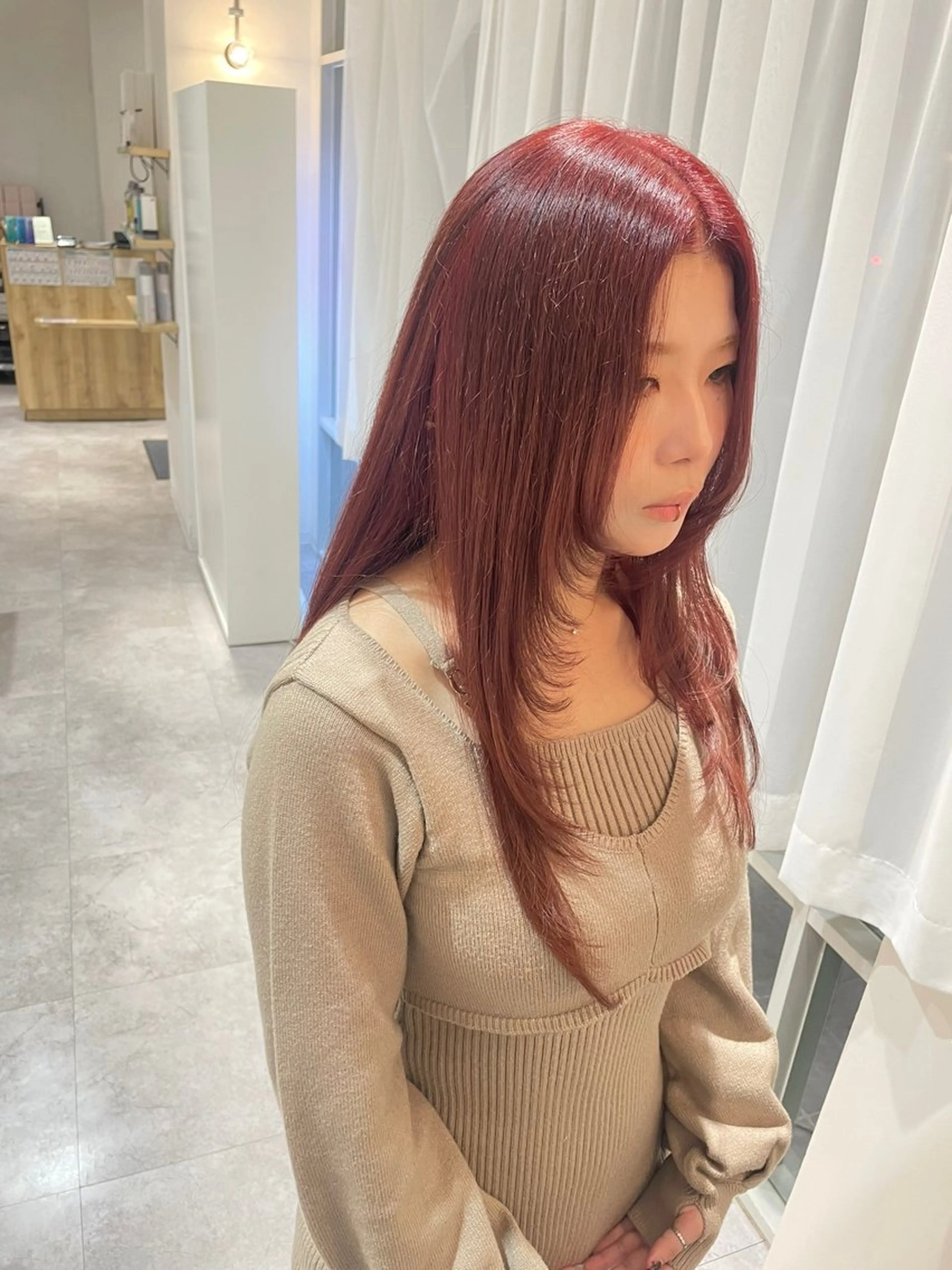 ロング カラー 中尾 唯音名のヘアスタイル