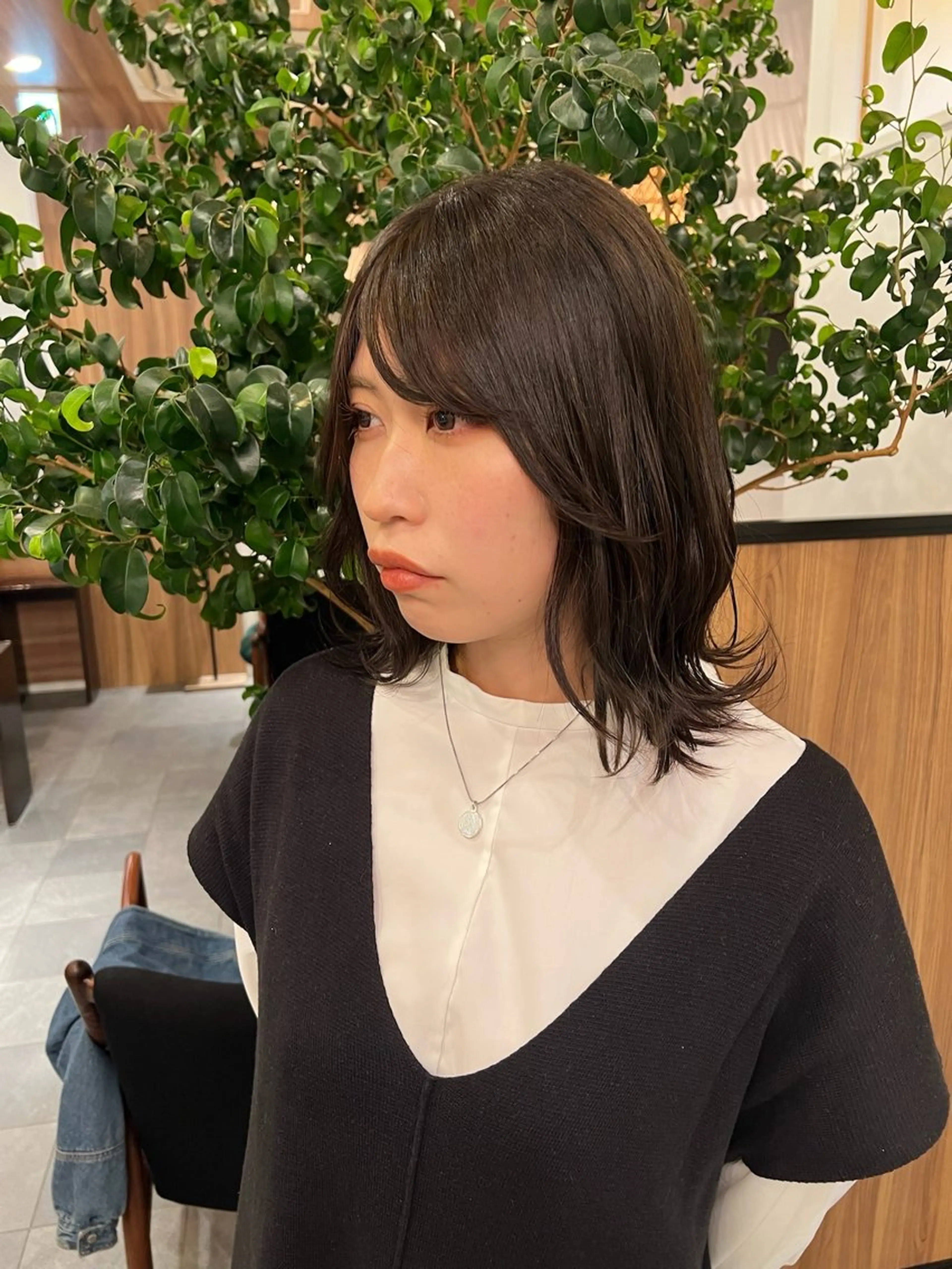 ミディアム カラー 透明感カラー コバヤシ ユメのヘアスタイル