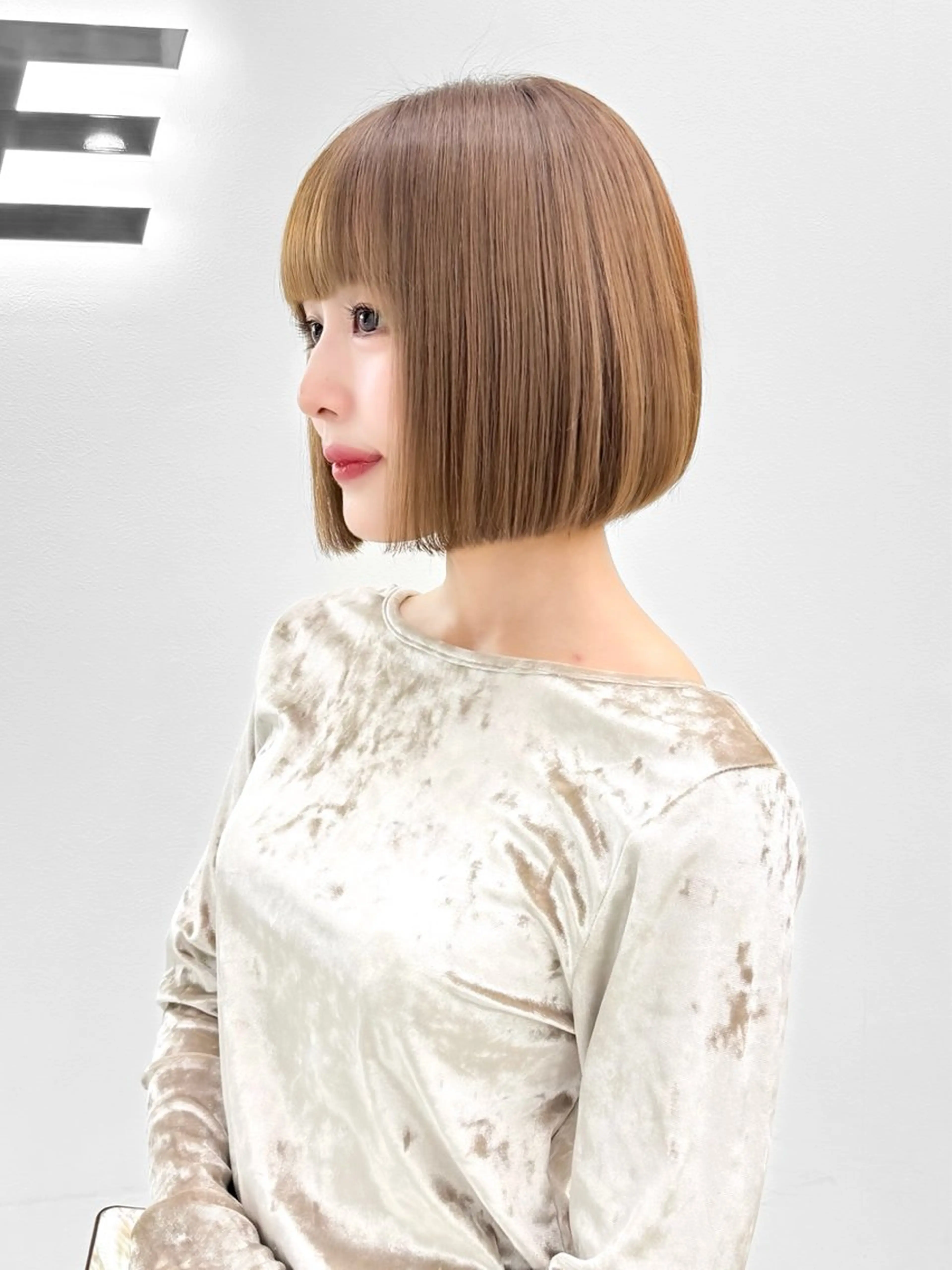ショート カラー ヘアアレンジ 縮毛矯正🤍 盛れるボブ/ひかりのヘアスタイル