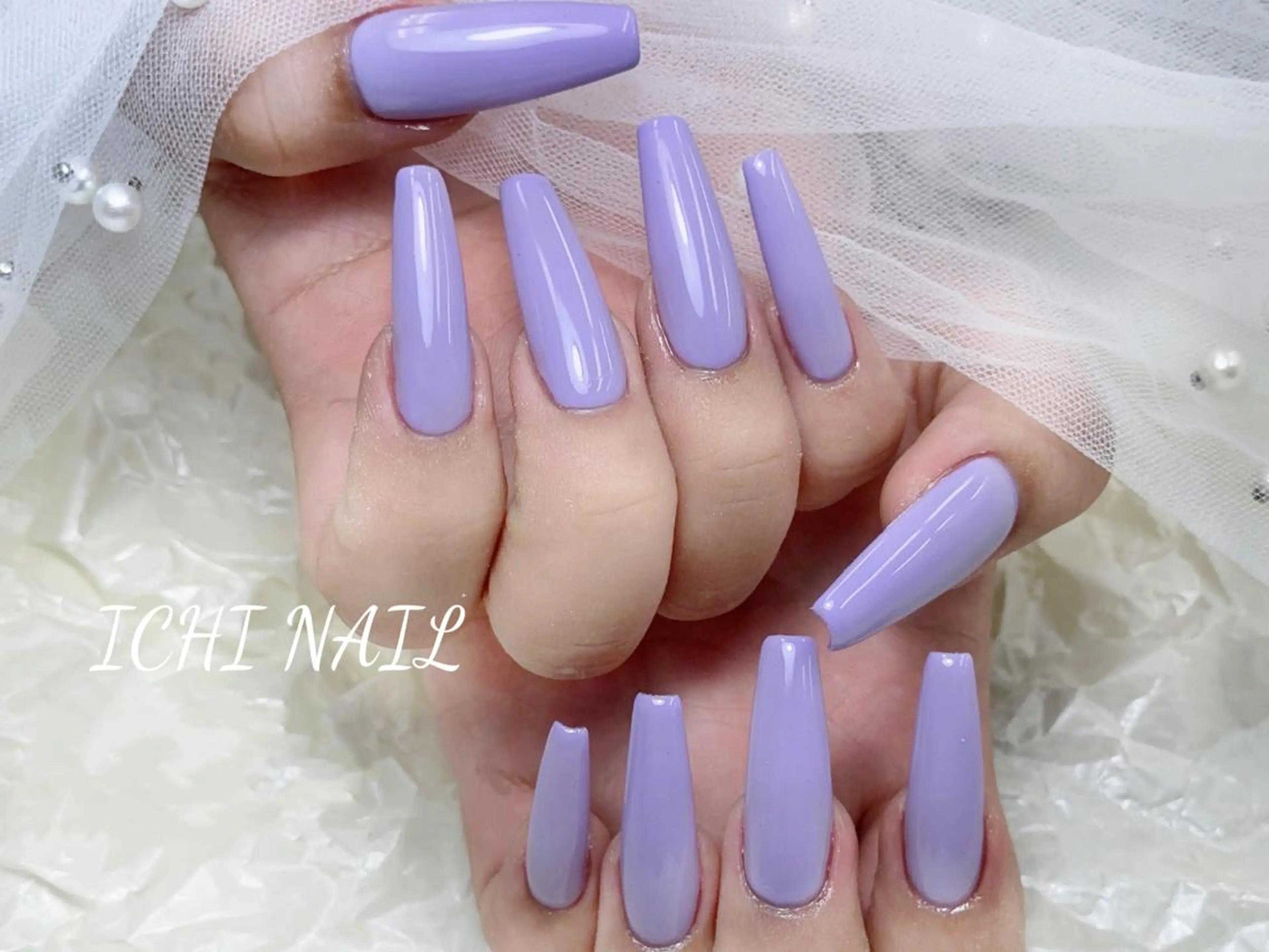 【チップ長さだし】ワンカラー/ラメグラデーション(2色まで)の写真