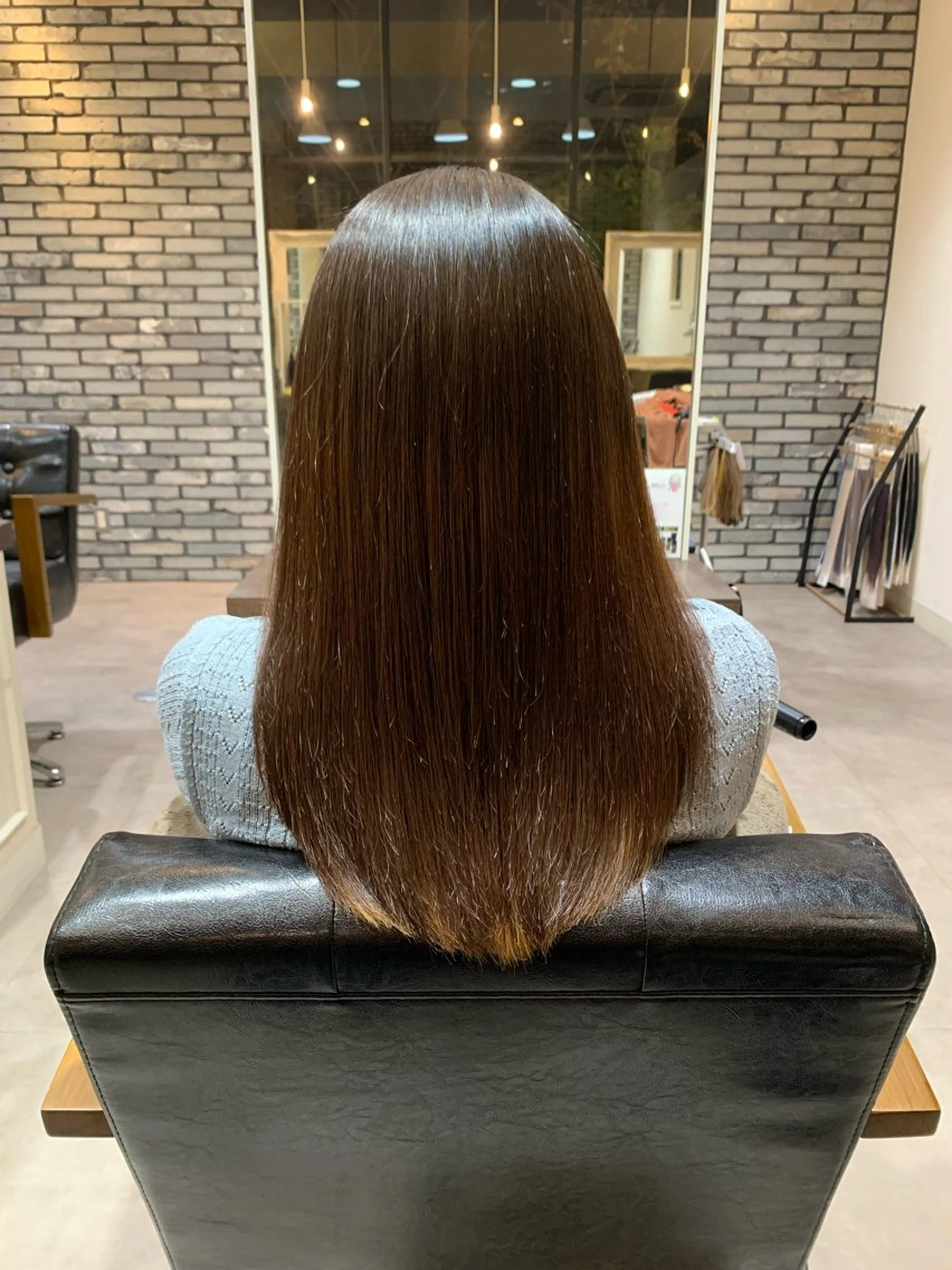 ロング カット 縮毛矯正 トリートメント 地毛風ストレート/ 髪質改善/榎本流行のヘアスタイル