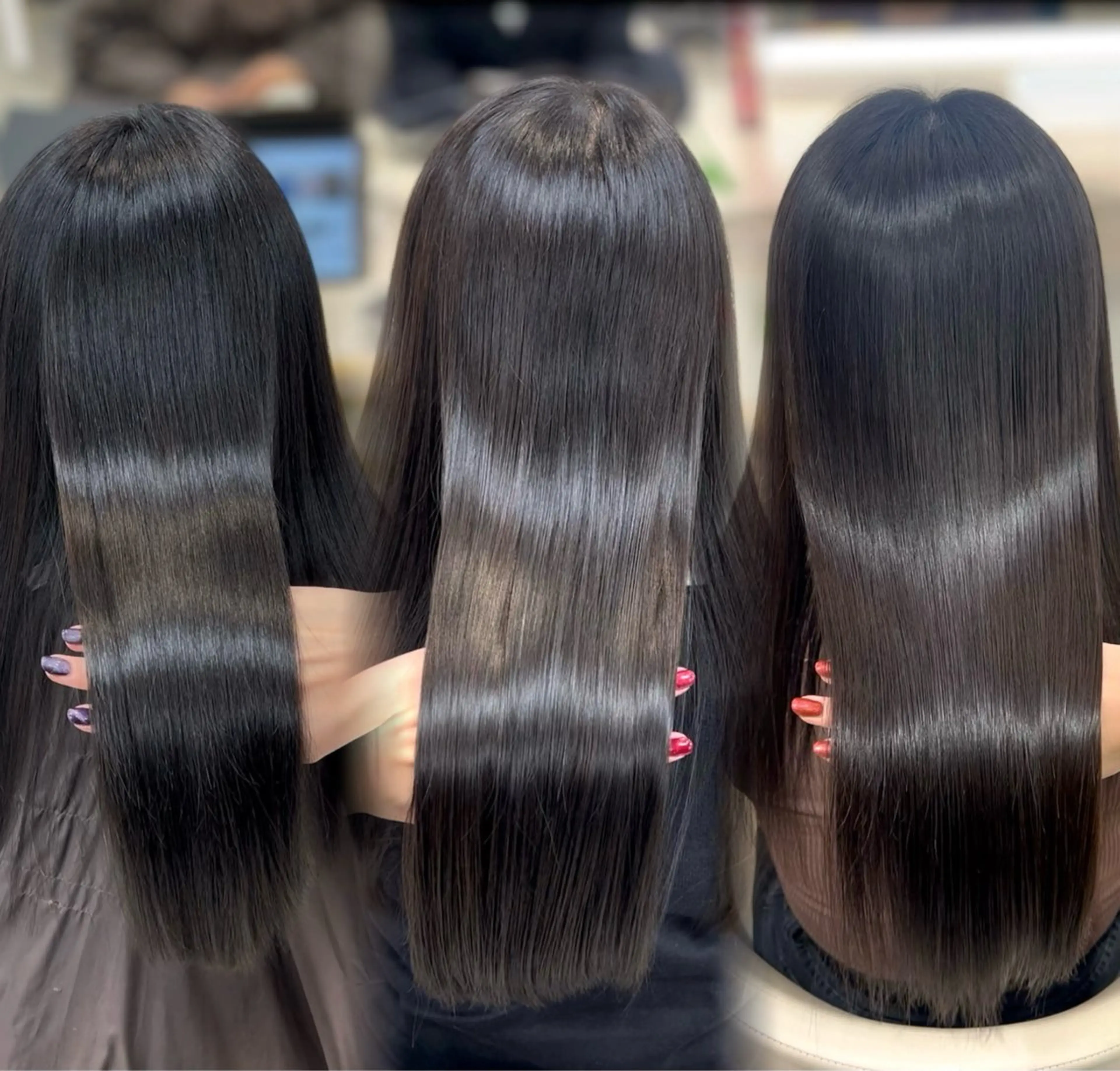 ロング カラー カット ヘアカラー トリートメント ヘッドスパ ヘアセット ベージュ/つや髪/ レイヤー／ゆいなのヘアスタイル