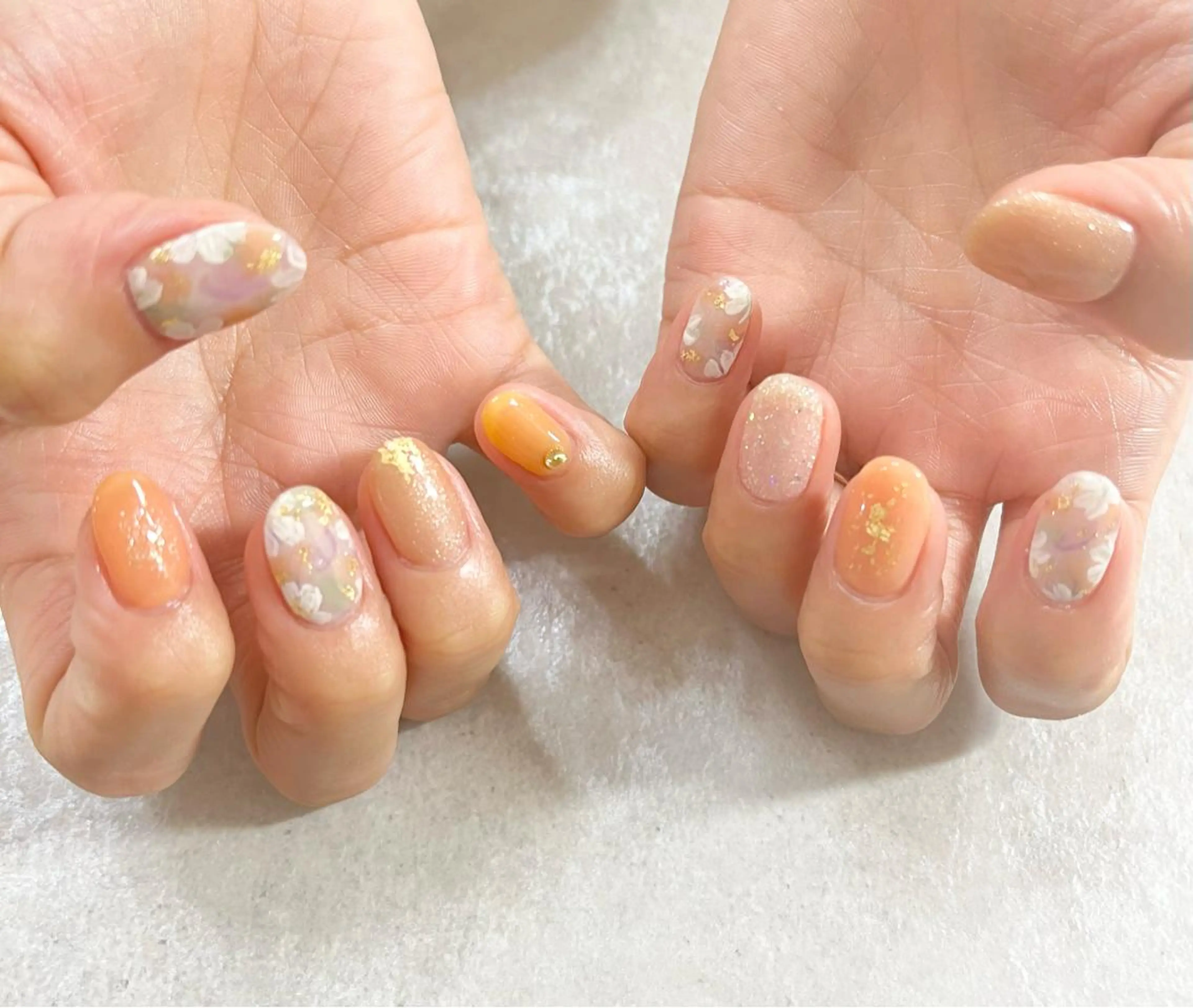 ネイル 持ち込み ハンドネイル ネイルサロン ミールのネイルデザイン