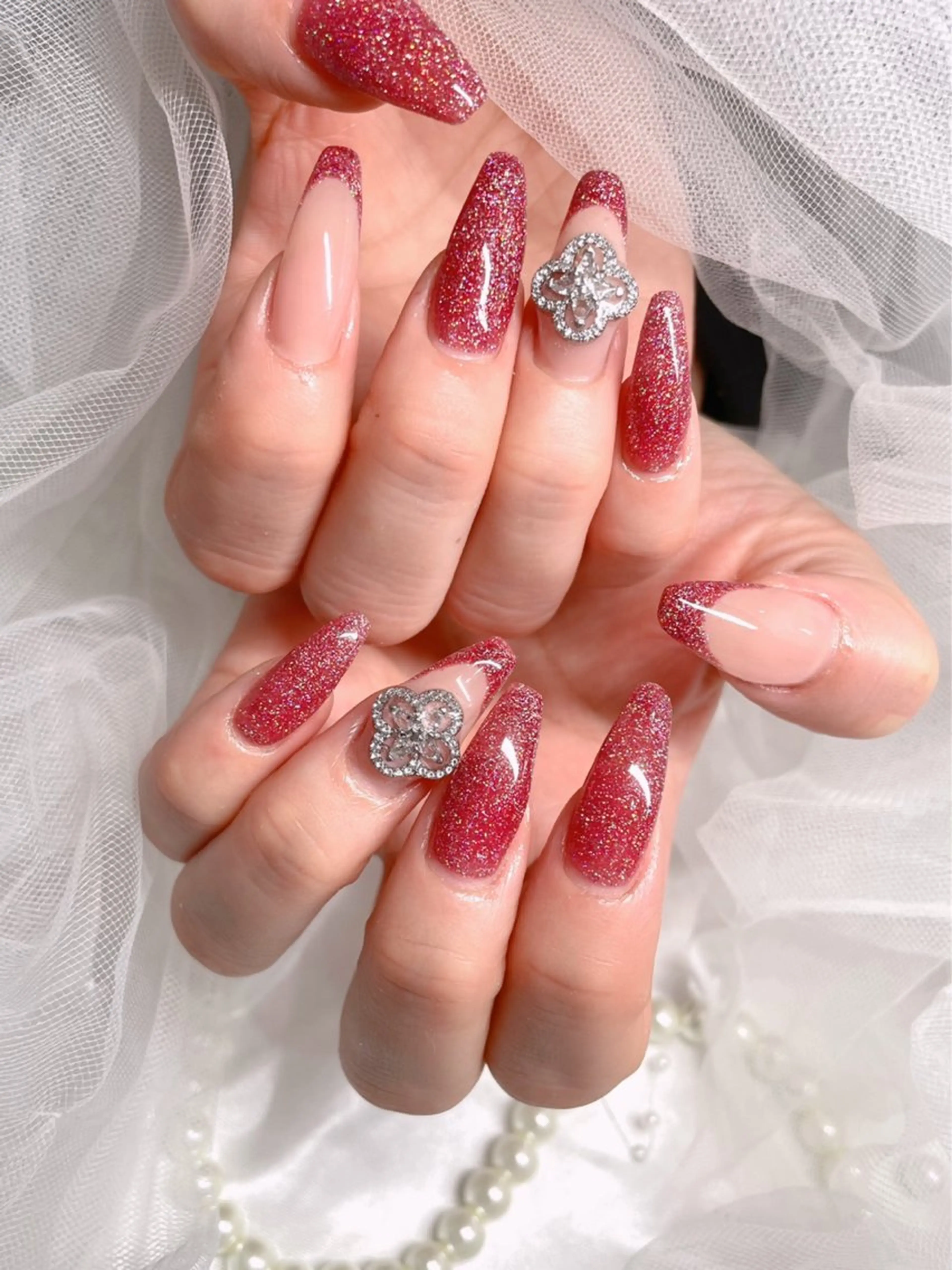 ネイル フラッシュネイル フレンチネイル ハンドネイル ゆりか ジョアアンジェ福島のネイルデザイン