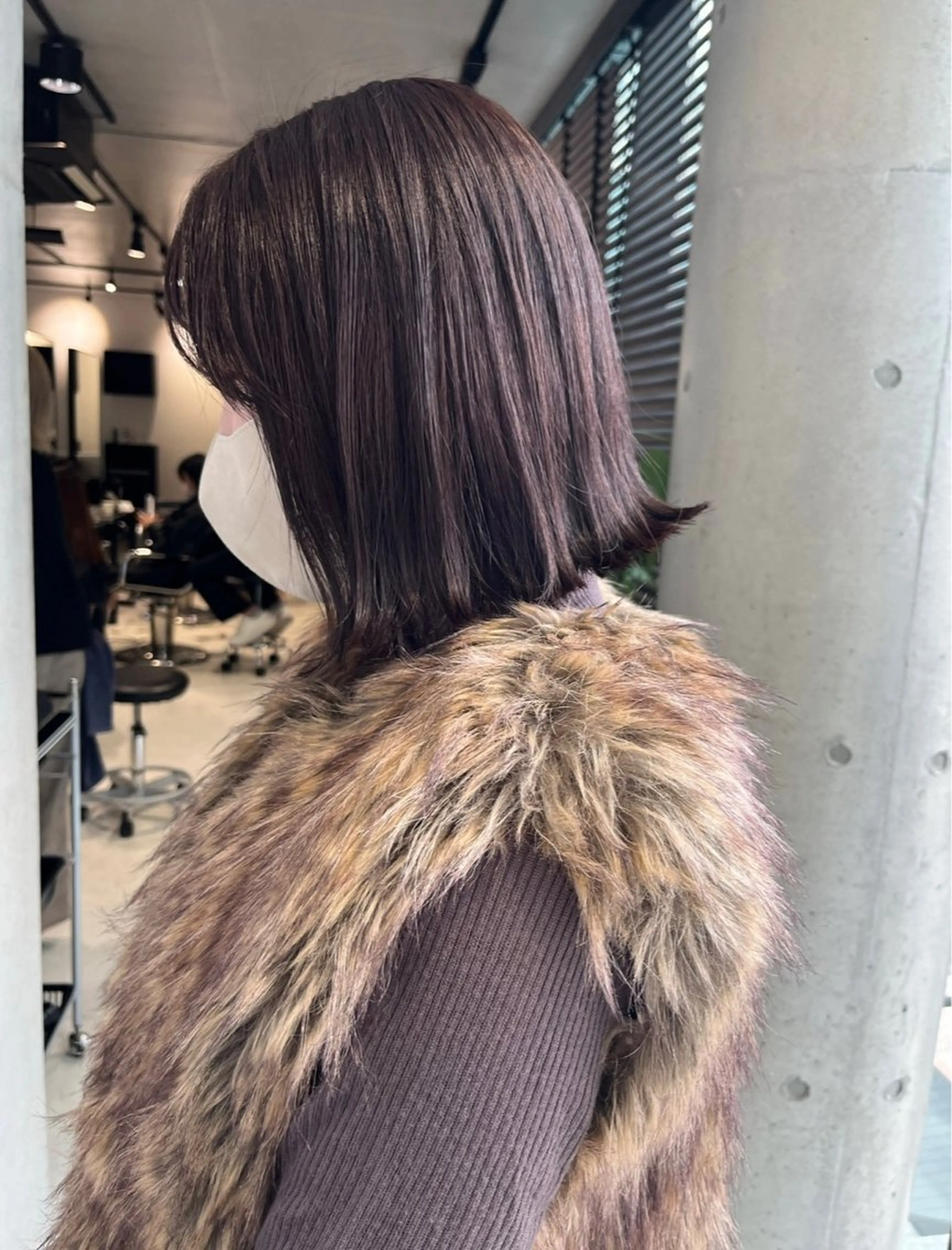 ミディアム カラー パーマ カット ヘアカラー トリートメント ヘッドスパ ヘアセット 透明感/オリーブ/ グレージュ/YUKAのヘアスタイル
