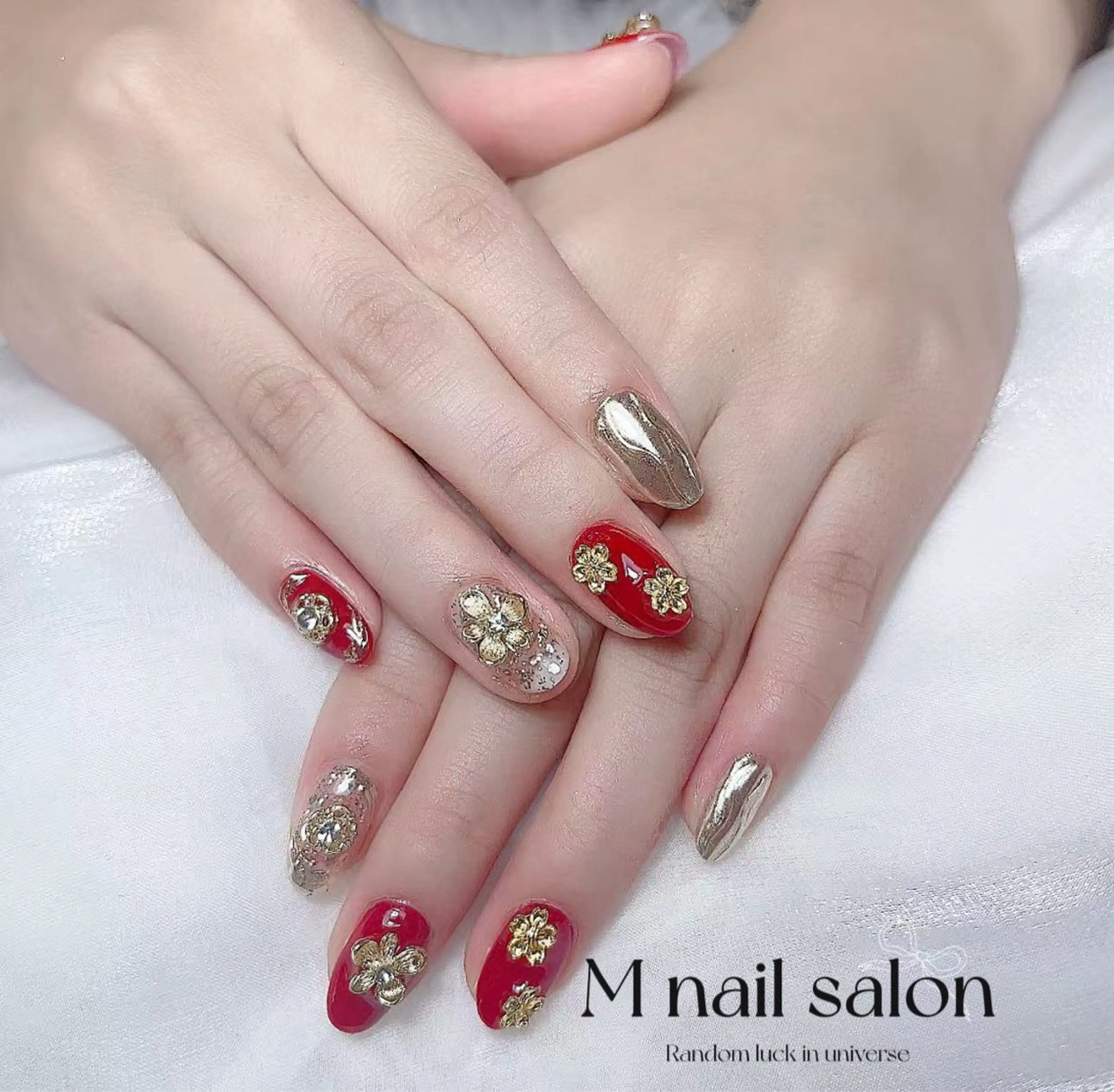 ネイル ハンドネイル M🌷nail 長さだし専門店のネイルデザイン