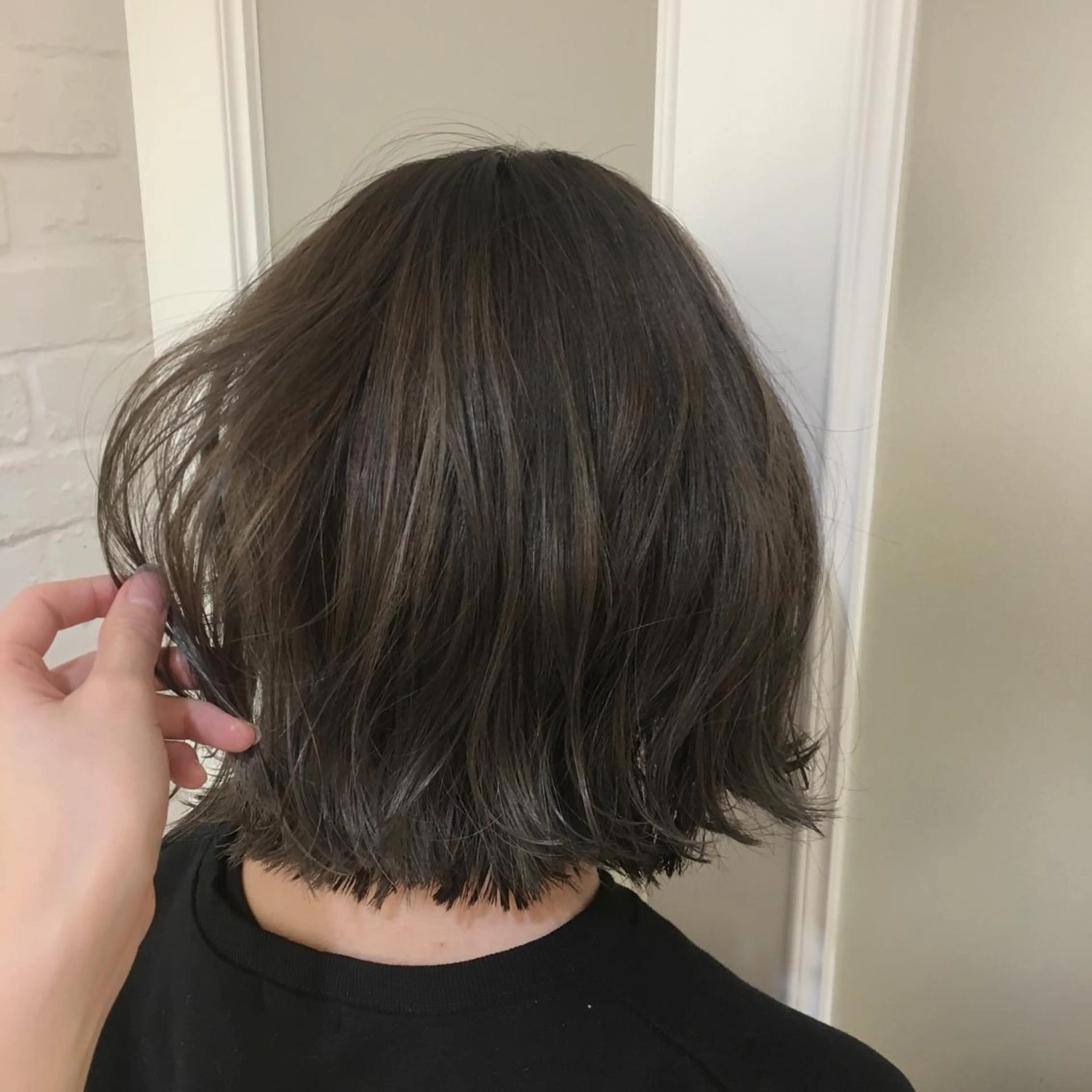 ミディアム カラー アッシュ ハイライトカラー ハイライト 加藤 あやみのヘアスタイル