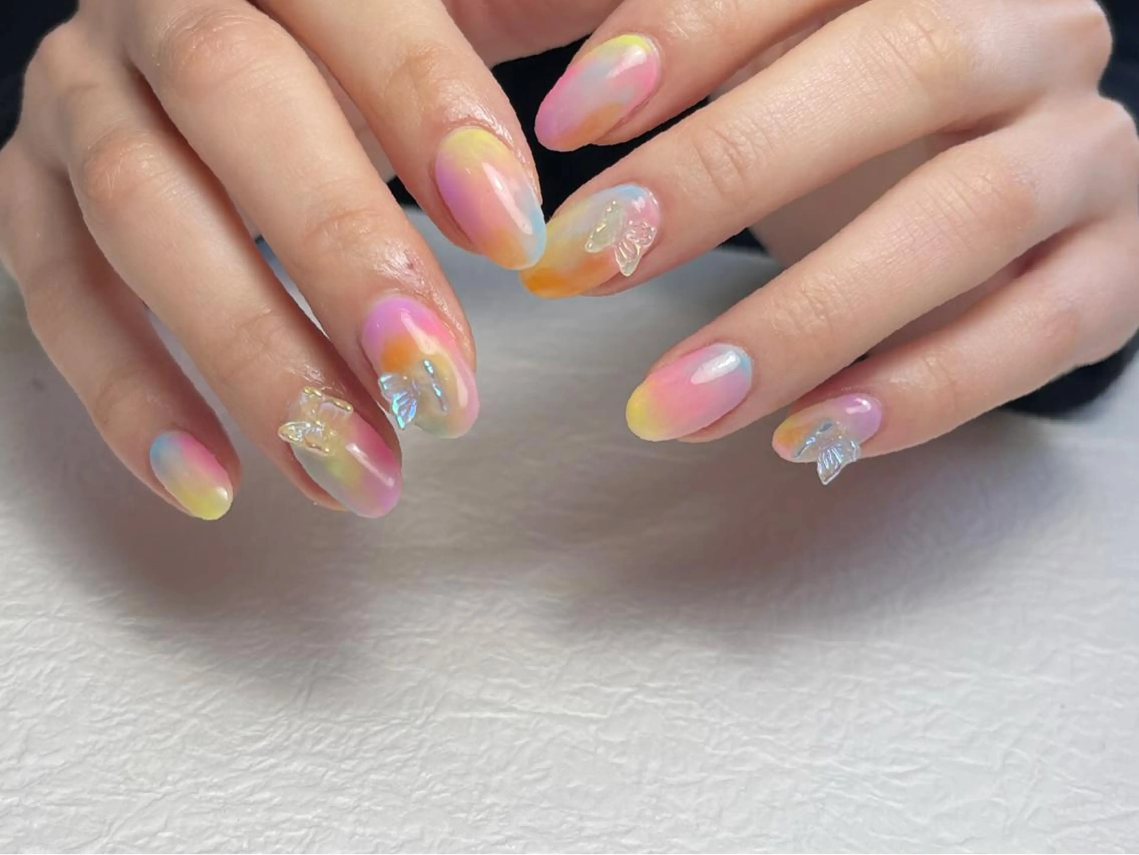 ネイル アートネイル フットネイル ジェルネイル キラキラネイル 韓国ネイル Y nail なんば堀江店のネイルデザイン