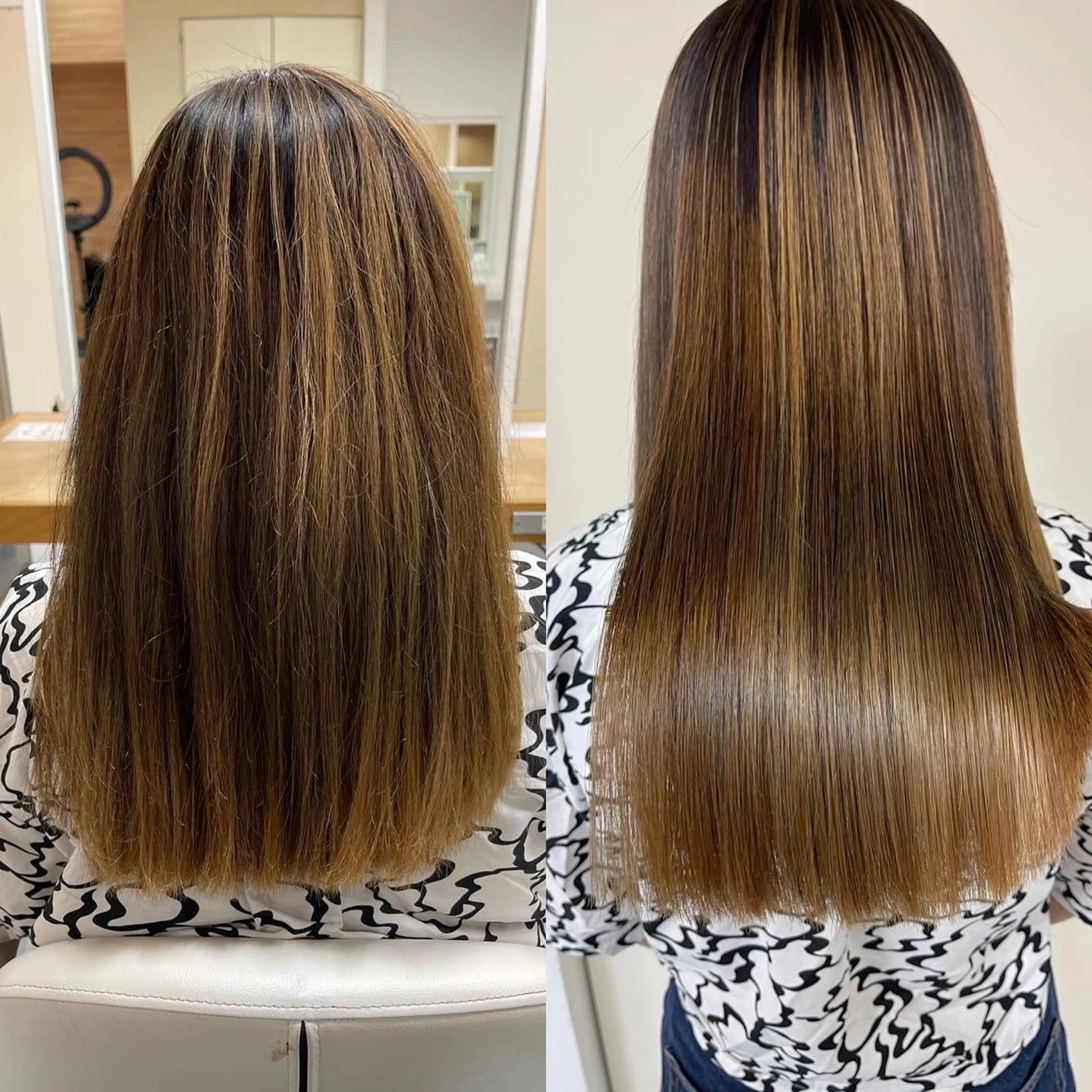 ロング パーマ カット 縮毛矯正 髪質改善/縮毛矯正 /ブリーチ矯正/岡部のヘアスタイル