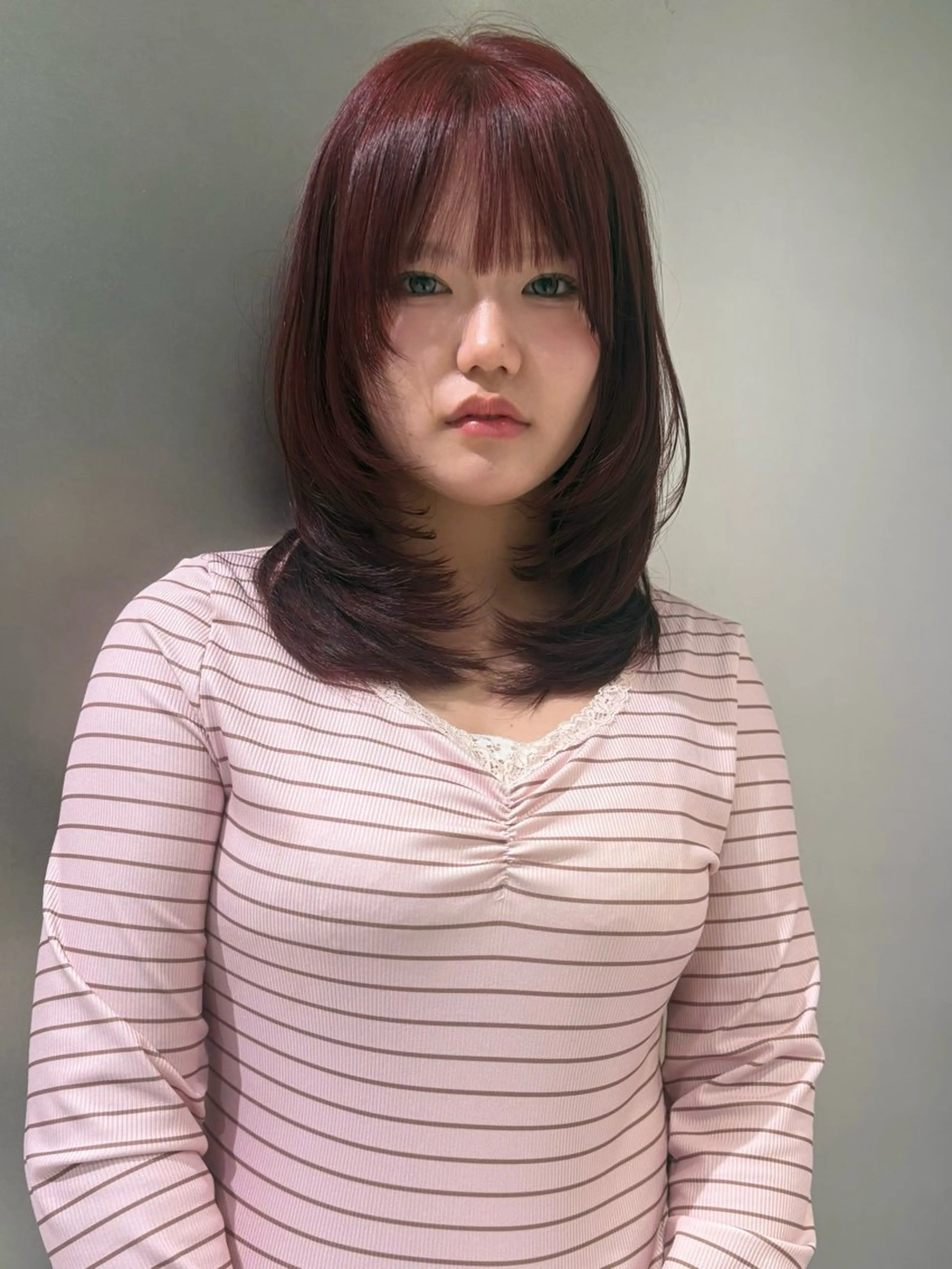 ミディアム カット ヘアカラー ハイトーン/ネイル カナコ🫧のヘアスタイル