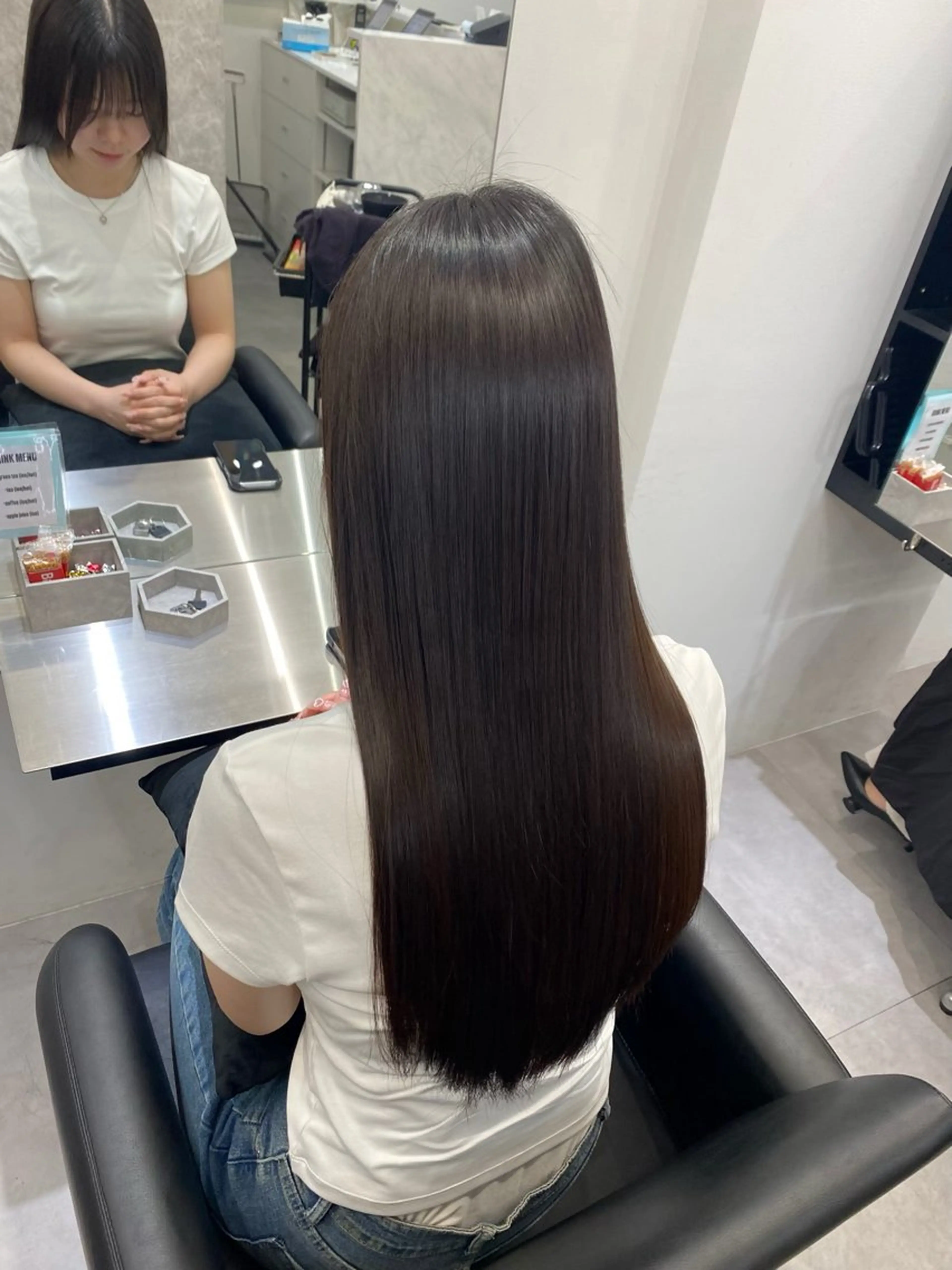 ロング 韓国風ヘア 縮毛矯正 カット ヘアカラー 縮毛矯正 艶髪/縮毛矯正/ Core mikuaのヘアスタイル