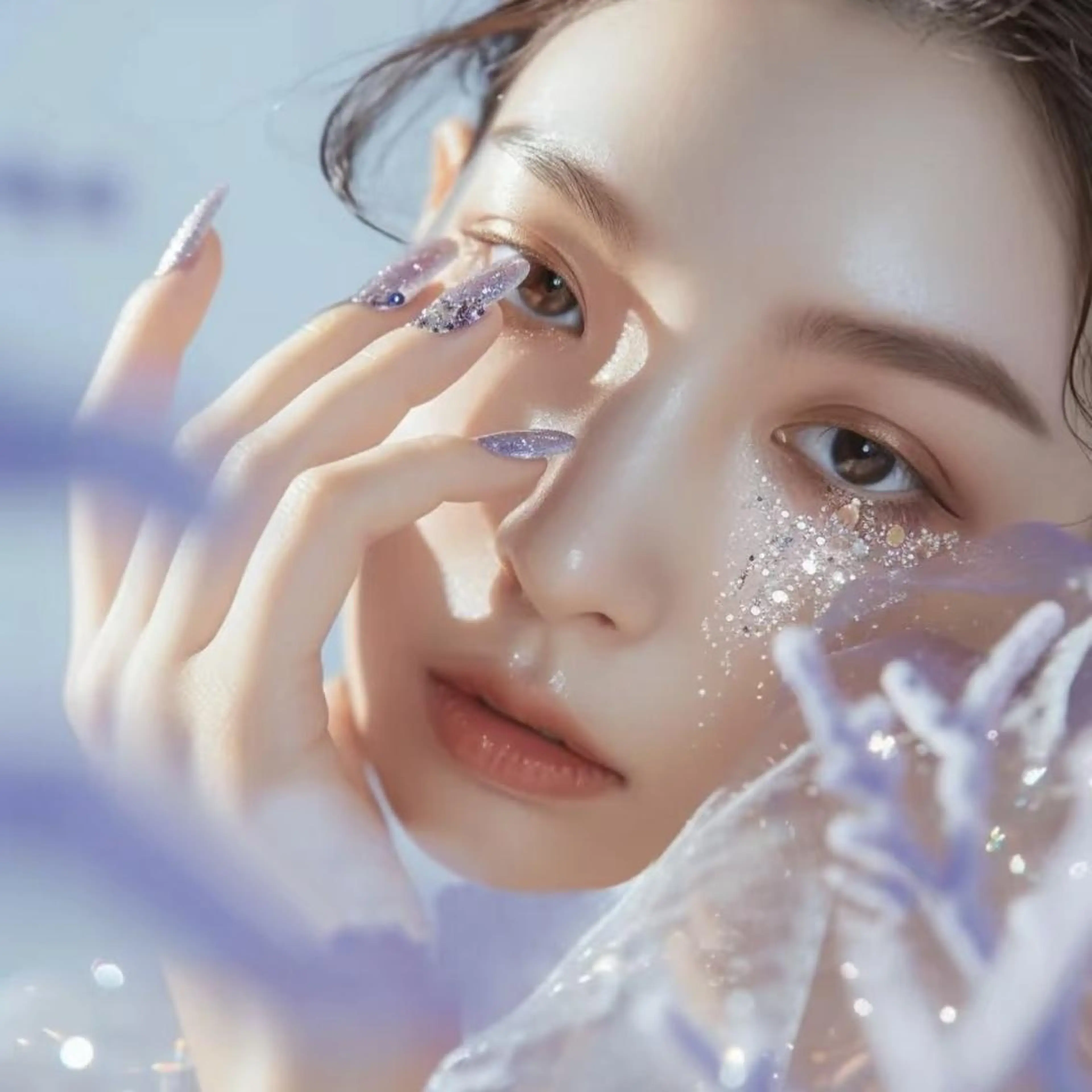 メンズ ネイル メンズ韓国風 アートネイル フレンチネイル ジェルネイル キラキラネイル Bloom kabukiのネイルデザイン