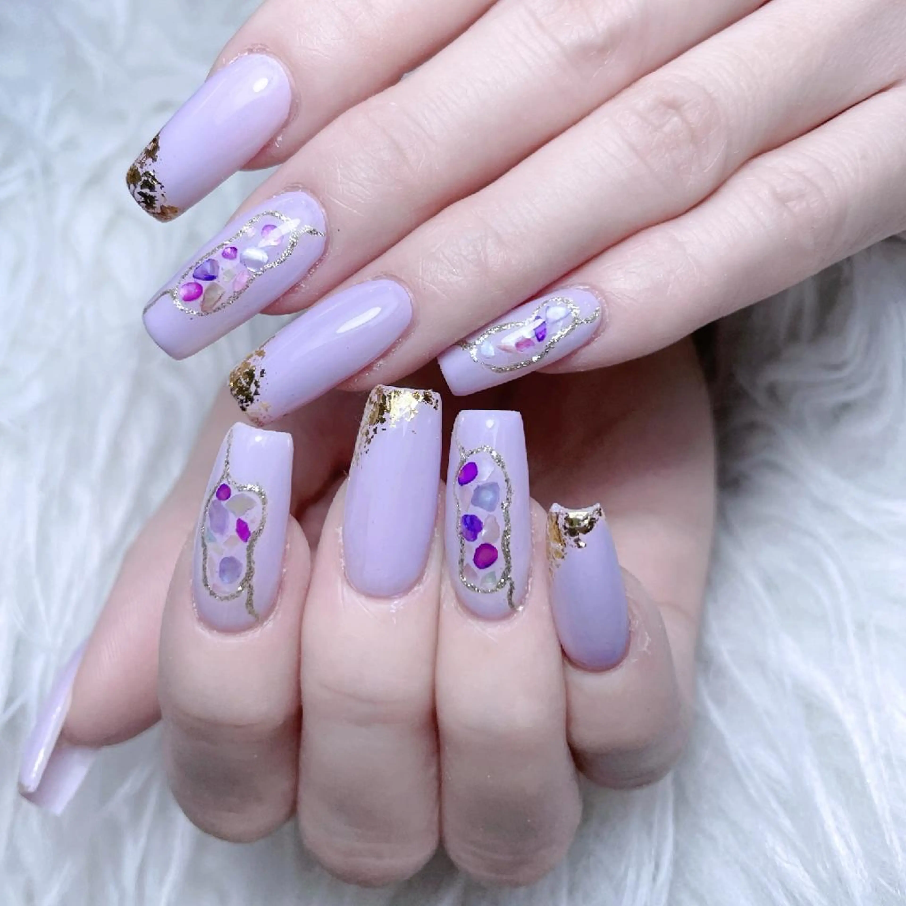 ネイル オーロラネイル フレンチネイル ハート 韓国ネイル ミラーネイル NailPrincess所属・princess スカルプ専門店のネイルデザイン