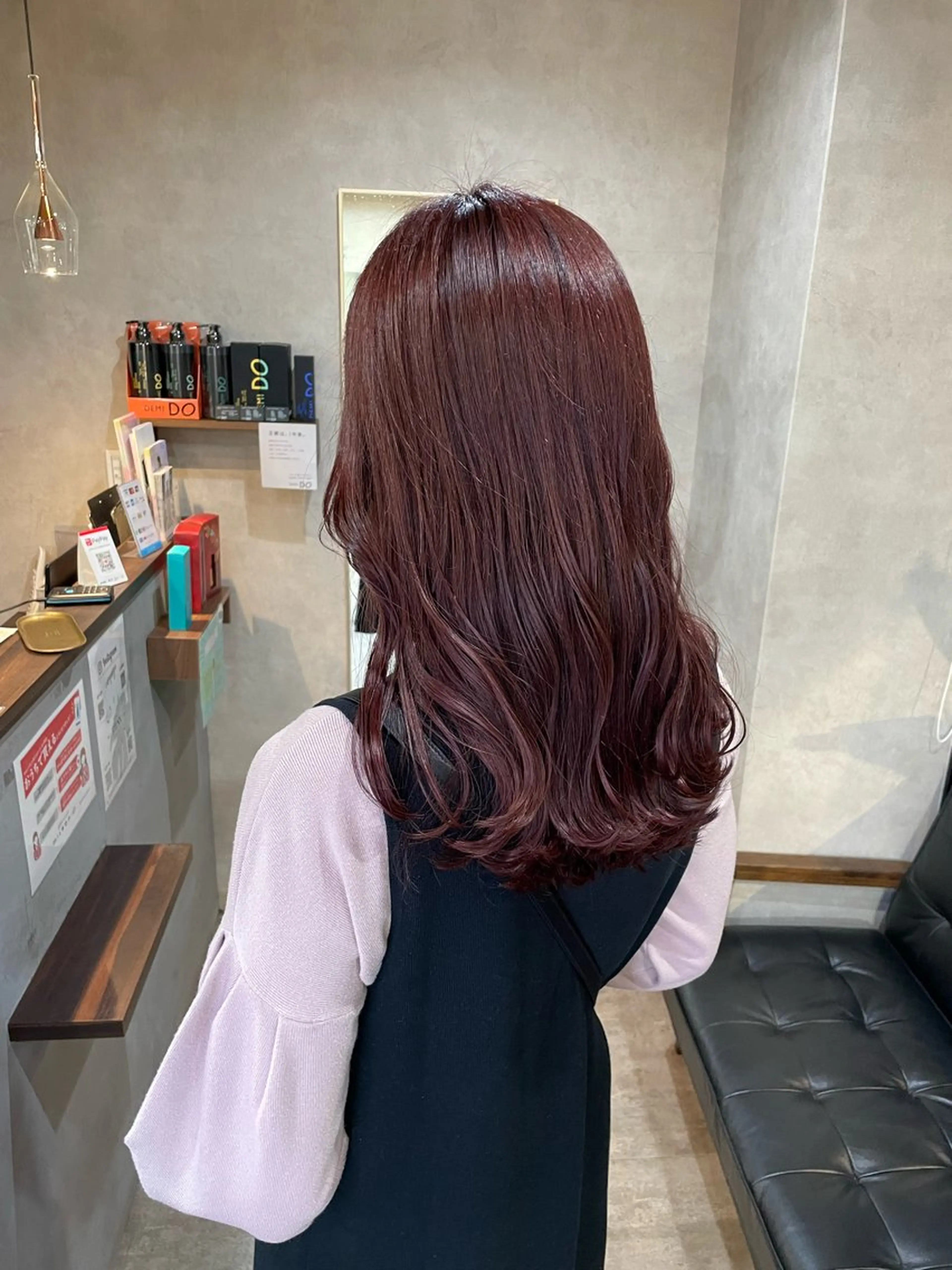 ミディアム カラー ピンクカラー カット ヘアカラー RIENS aura / ayu ♡のヘアスタイル