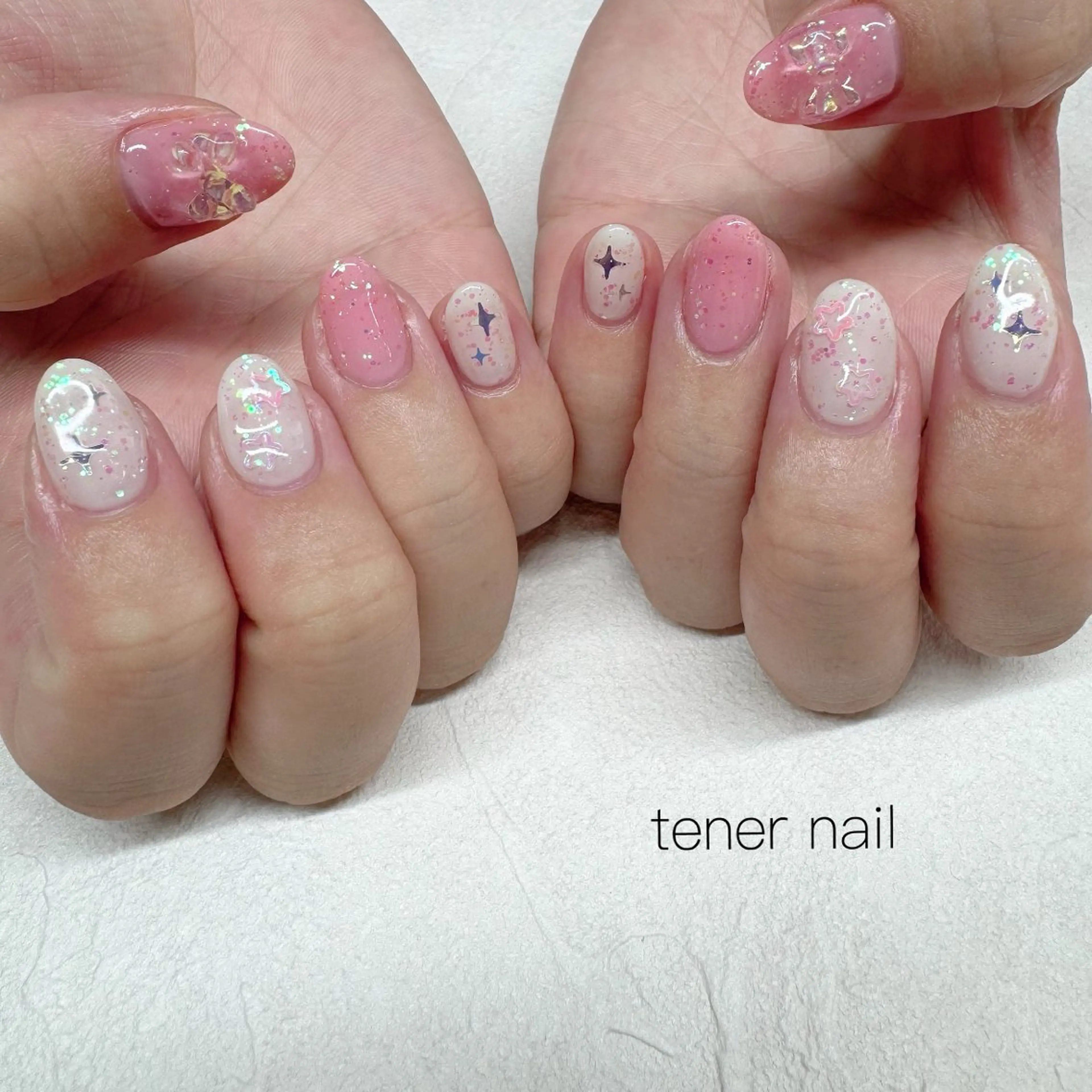 ネイル オーロラネイル ハンドネイル テネルネイル tener nailのネイルデザイン