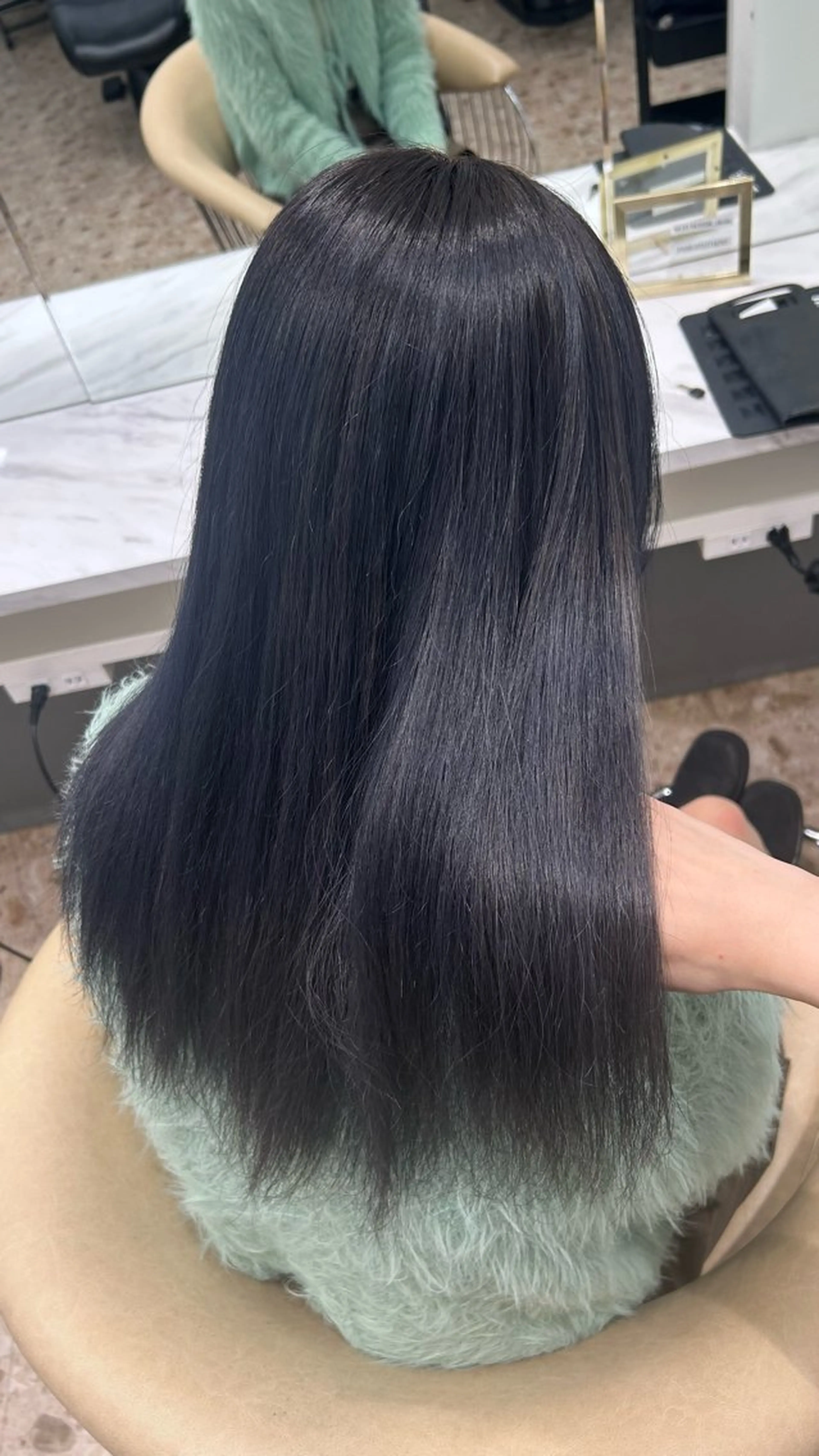 ロング カラー ブルーカラー ケアカラー 透明感カラー ヘアカラー トリートメント 髪質改善/ダブル カラー/Akaneのヘアスタイル