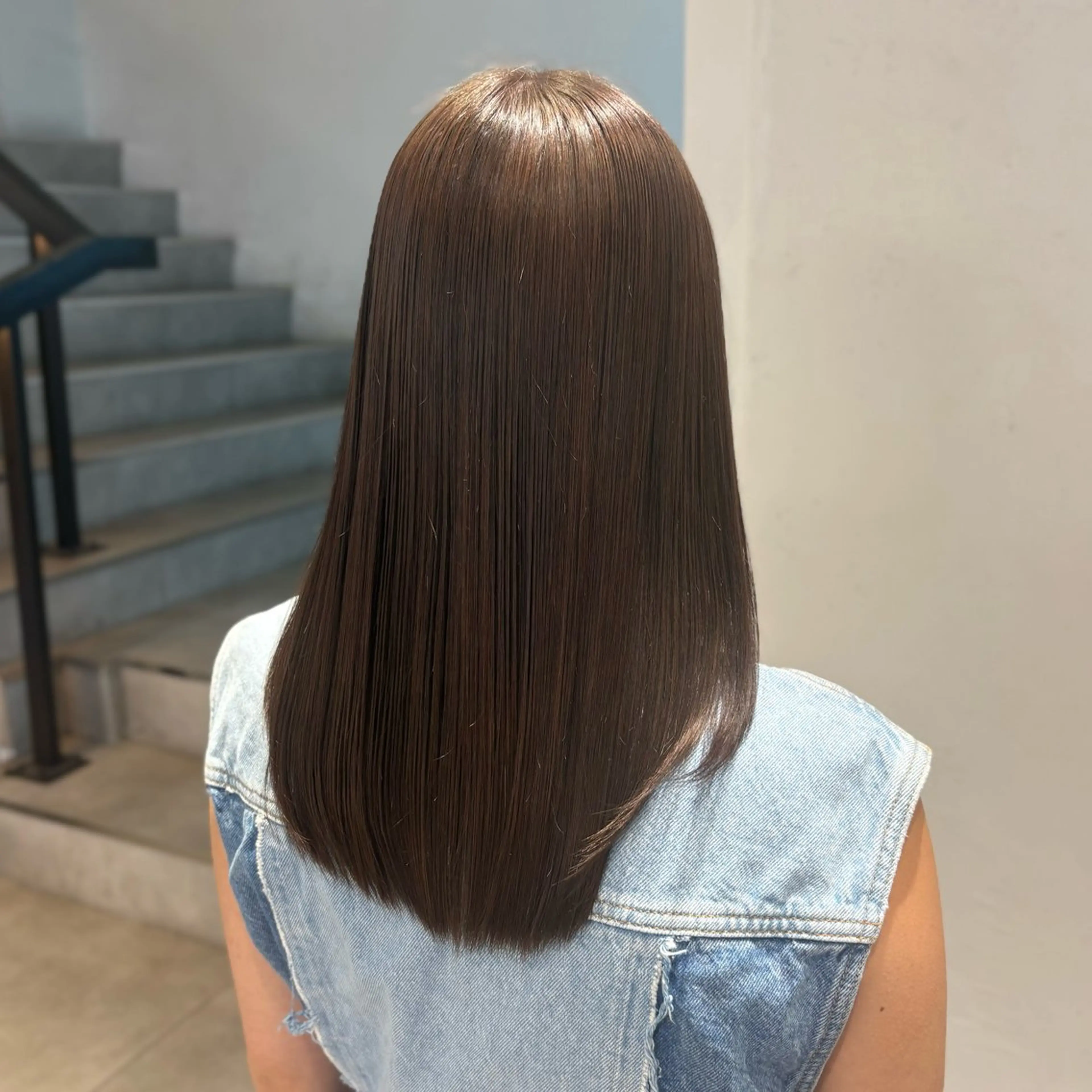 カラー ヘアカラー 透明感カラー/レイヤ ーカットりこ🤎🫧のヘアスタイル