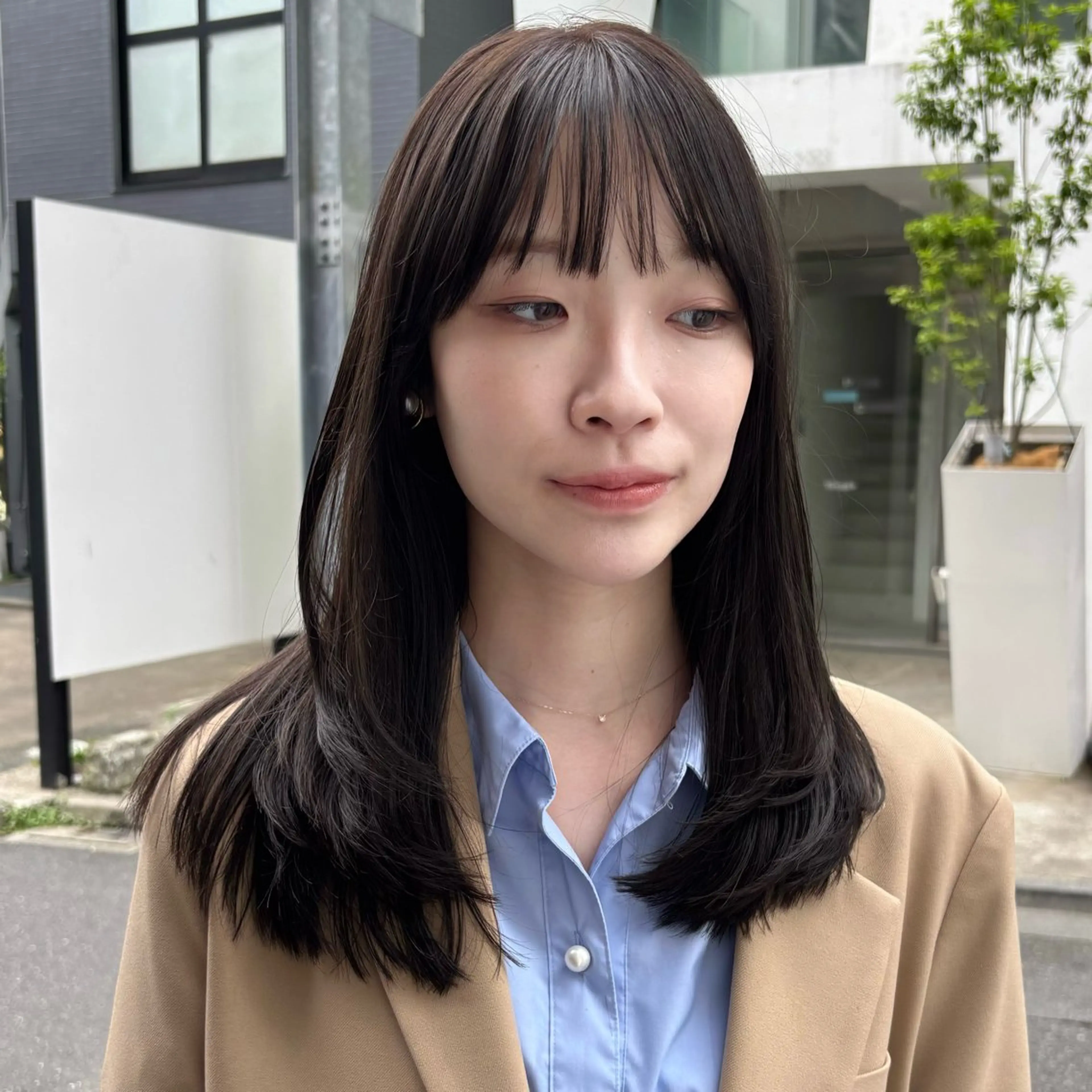 ロング カット ヘアカラー トリートメント 盛れる透明感カラー・ momokaのヘアスタイル